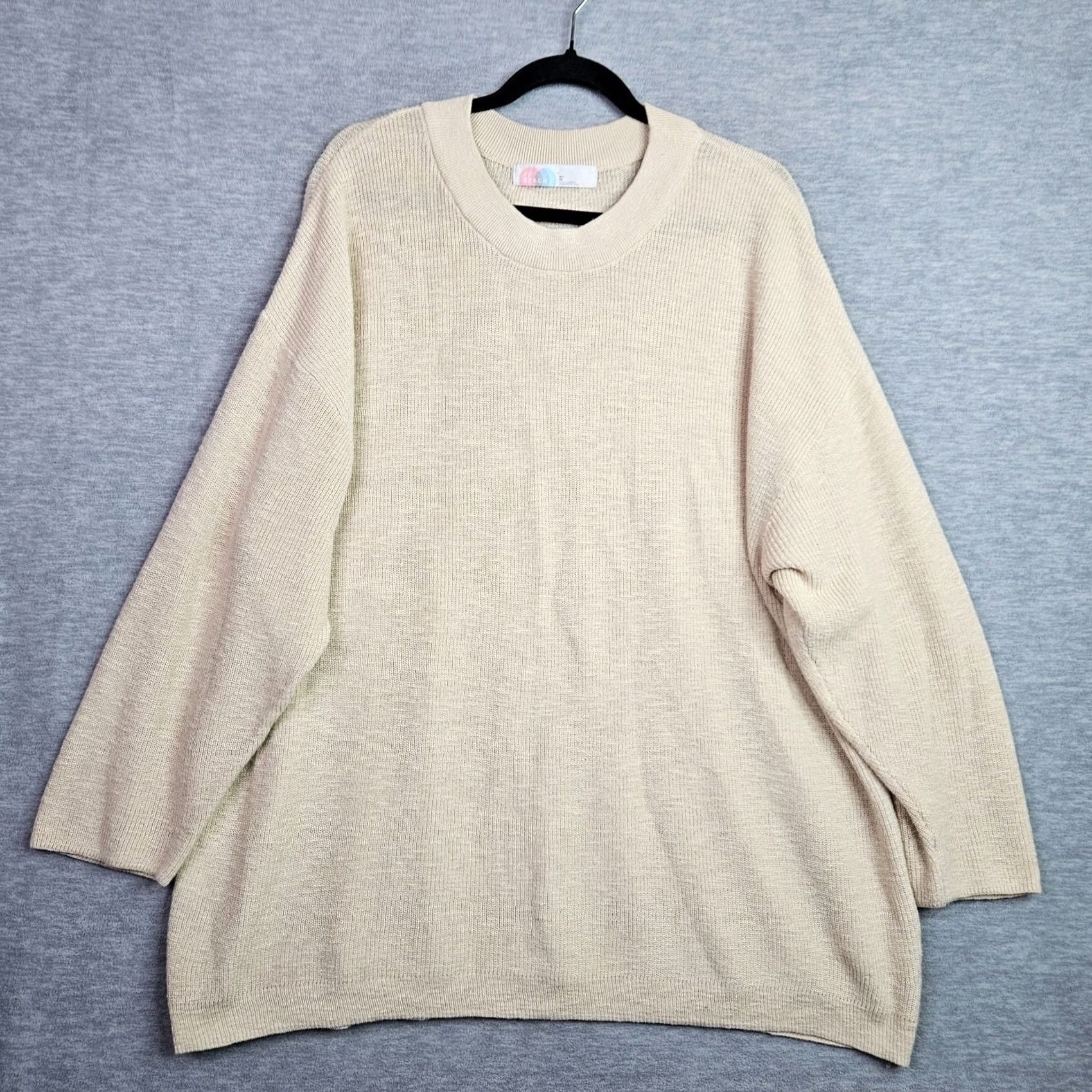 Free People Free People Sweater Shirt Ivory XL Oversized Pullover Knit Autumn Modern Womens Size XL / US 12-14 / IT 48-50 - 2 Thumbnail