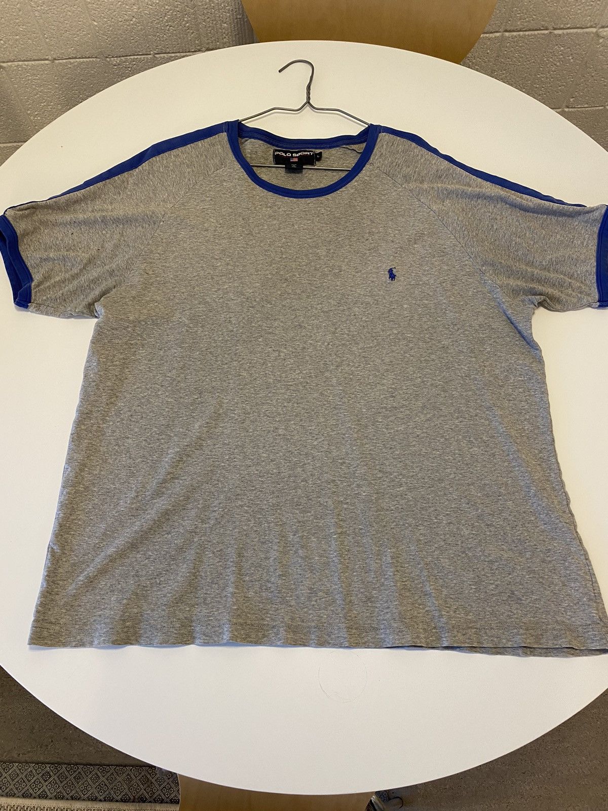 Polo Ralph Lauren × Vintage Polo Ralph Lauren Grey T Shirt Blue Pony Size US L / EU 52-54 / 3 - 1 Thumbnail