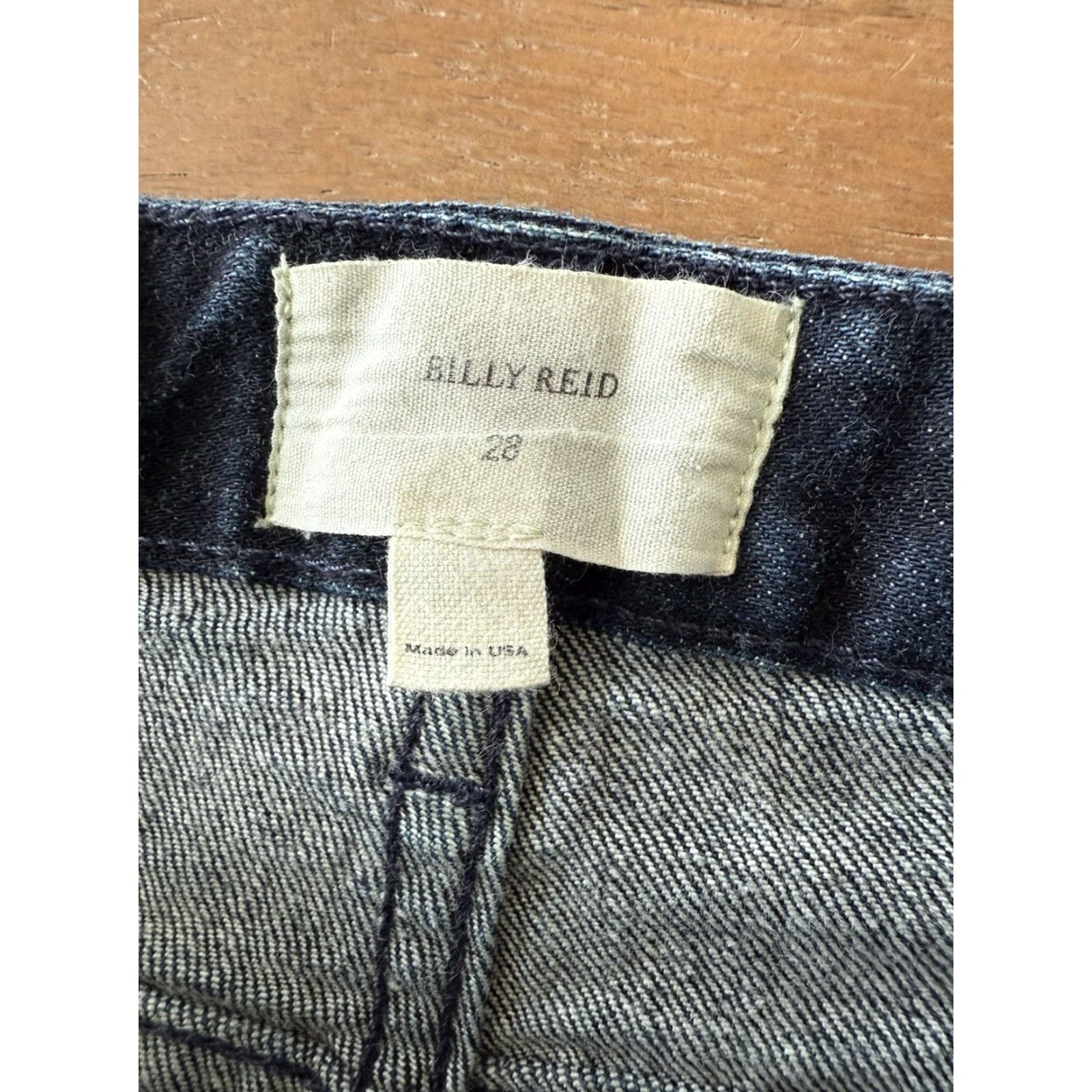 Billy Reid Billy Reid Jeans Womens 28 Skinny Denim 5-Pocket Button Zip Dark Wash 31x31 City Logo USA Slim Mid Rise 31 in Inseam Jeans Girls/Mens? Size 28" / US 6 / IT 42 - 3 Thumbnail