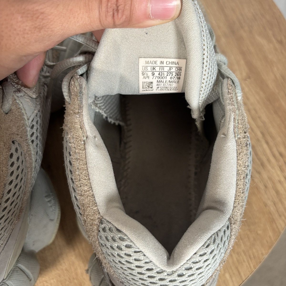 Adidas × Kanye West Adidas Yeezy 500 Salt Used 9.5M Size US 9.5 / EU 42-43 - 6 Thumbnail
