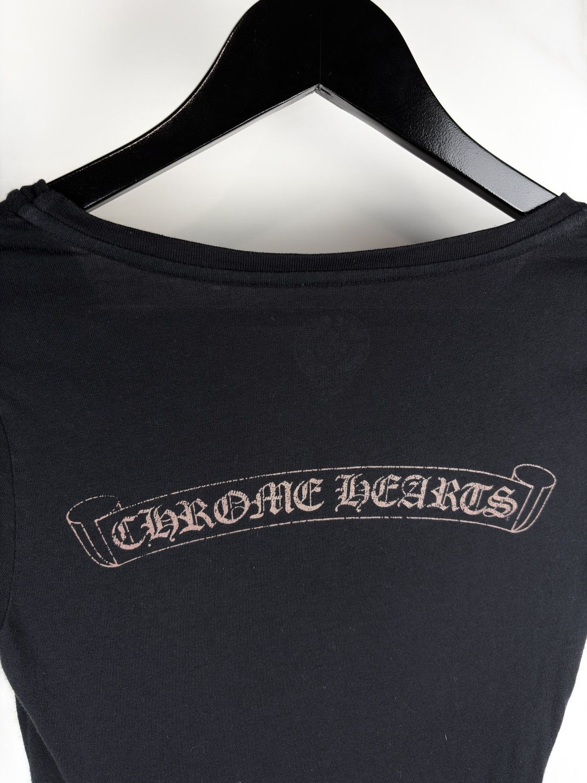 Chrome Hearts Chrome Hearts Distressed Logo Raw Hem Tshirt Size S / US 4 / IT 40 - 4 Thumbnail