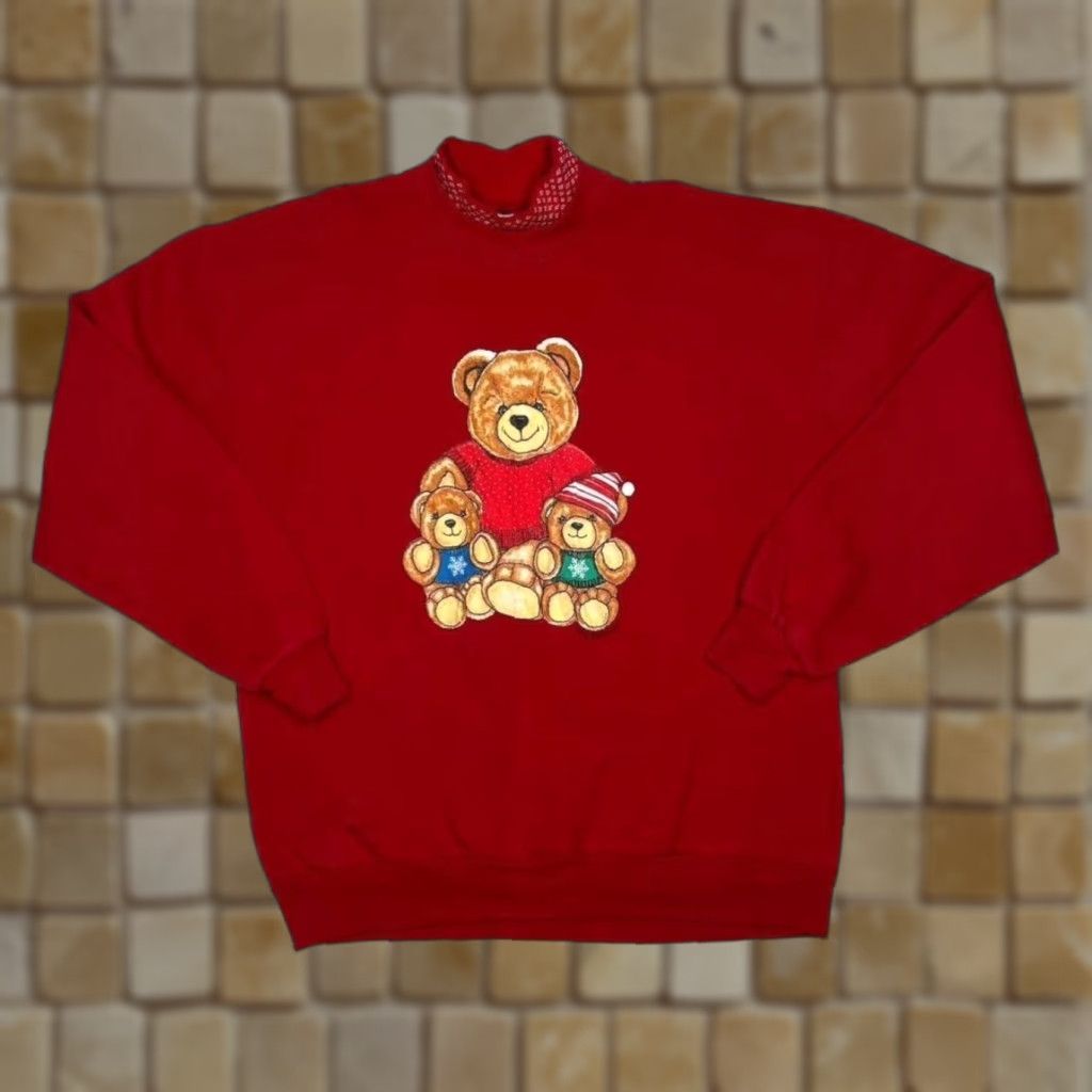 Vintage VINTAGE Gopher Sport Sweatshirt Mens Large Red Graphic Teddy Bear Kitsch Double Collared 90s) Size US L / EU 52-54 / 3 - 1 Thumbnail