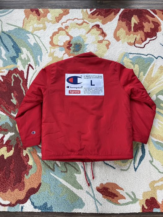 Supreme Supreme Champion Label Coaches Jacket FW18 Red | Grailed