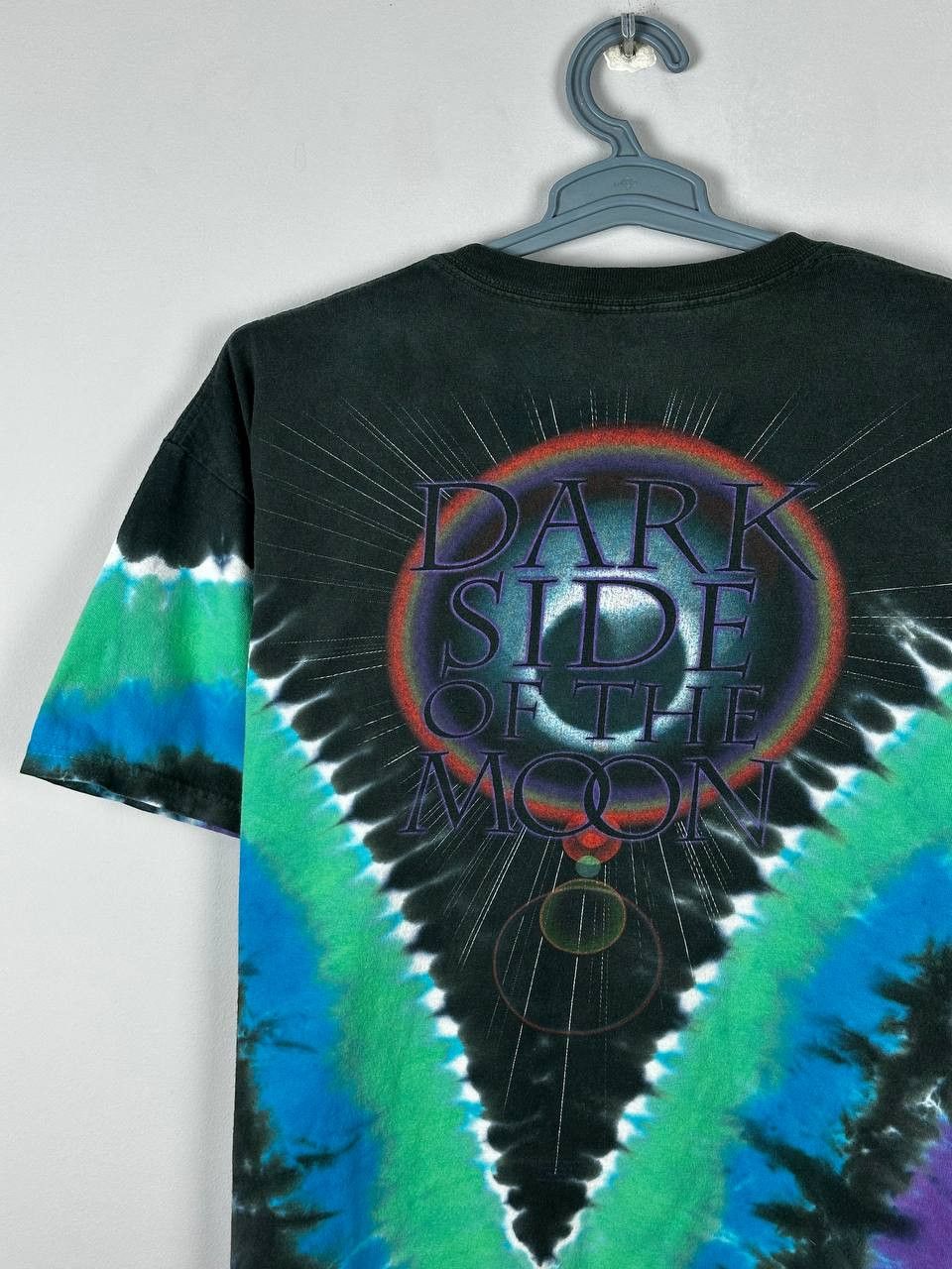 Vintage Liquid Blue Pink Floyd Dark Side of the Moon Tie Dye T Shirt Size US XL / EU 56 / 4 - 9 Thumbnail