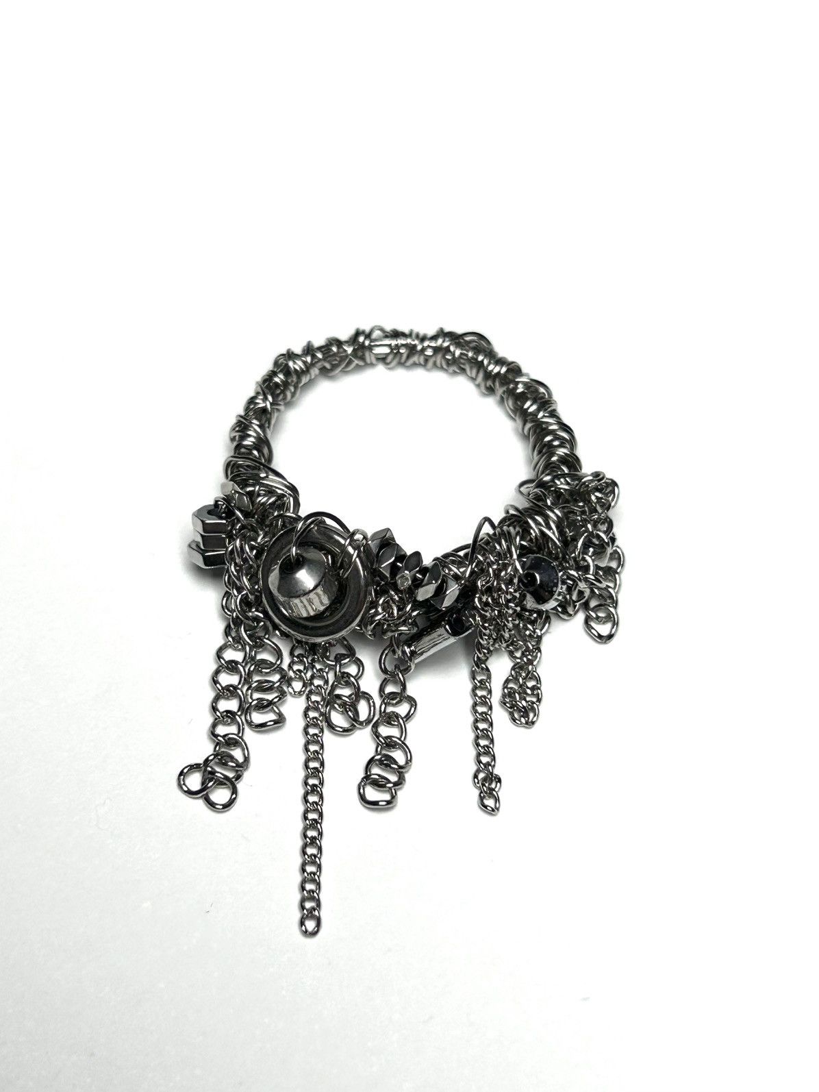 Seditionaries Handmade Stainless Steel Ring with Chains and Metal Core Size ONE SIZE - 1 Thumbnail