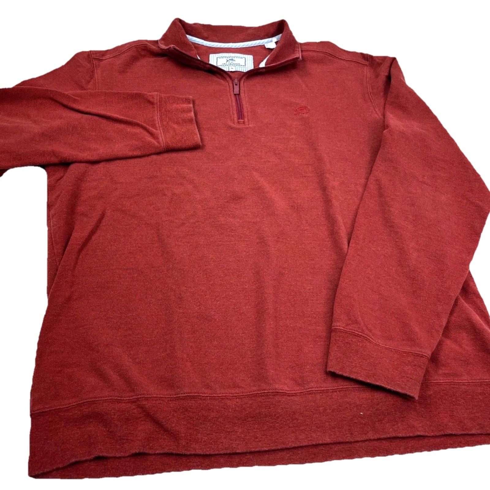 Southern Tide Southern Tide Sweater Men M Red Pullover 1/4 Zip Knit Logo Embroidered Button Zipper Mock Neck All Seasons Solid Classic Preppy Sports Mens Size US M / EU 48-50 / 2 - 4 Thumbnail