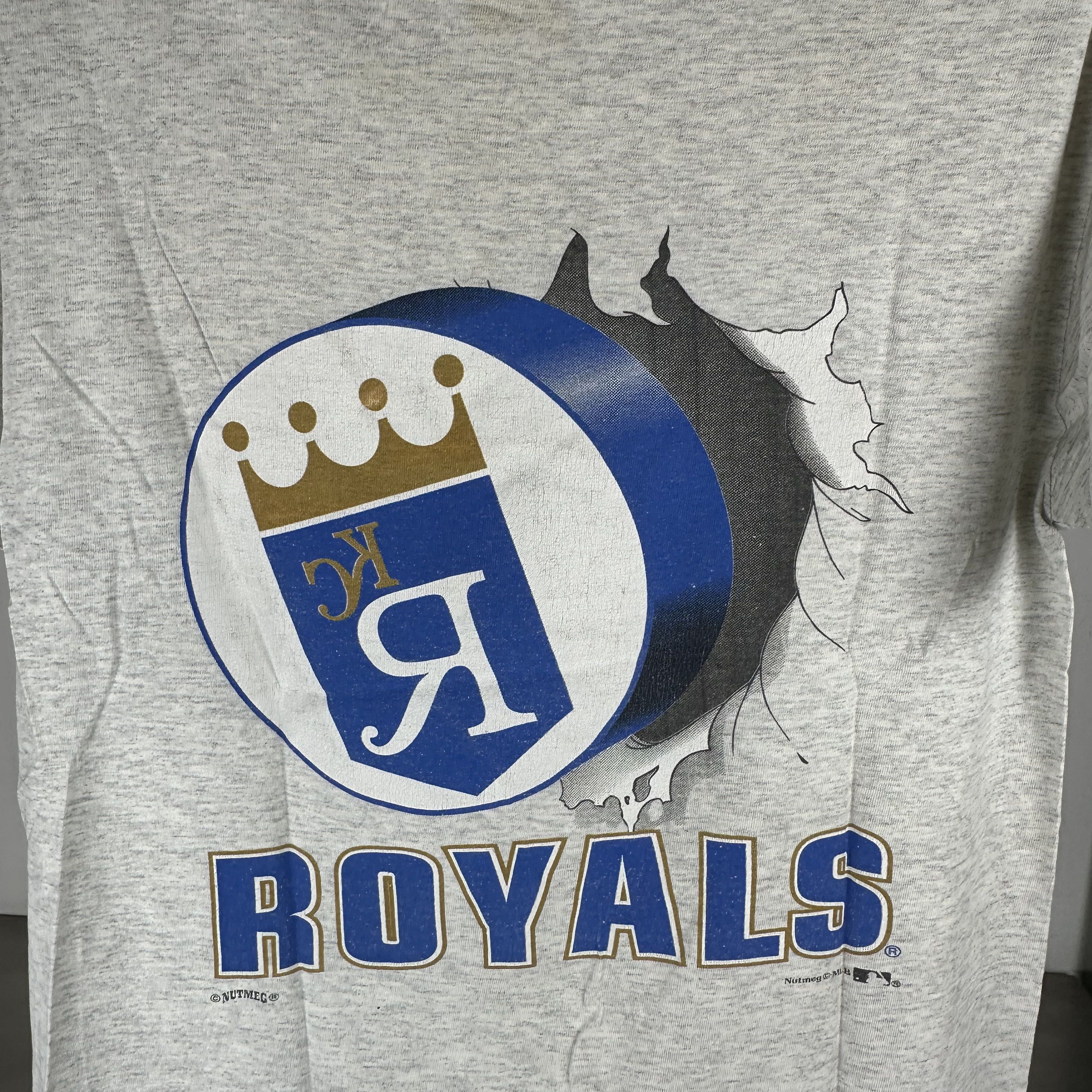 Vintage 90s Kansas City Royals Breakthrough MLB Nutmeg T-Shirt Size US M / EU 48-50 / 2 - 4 Thumbnail