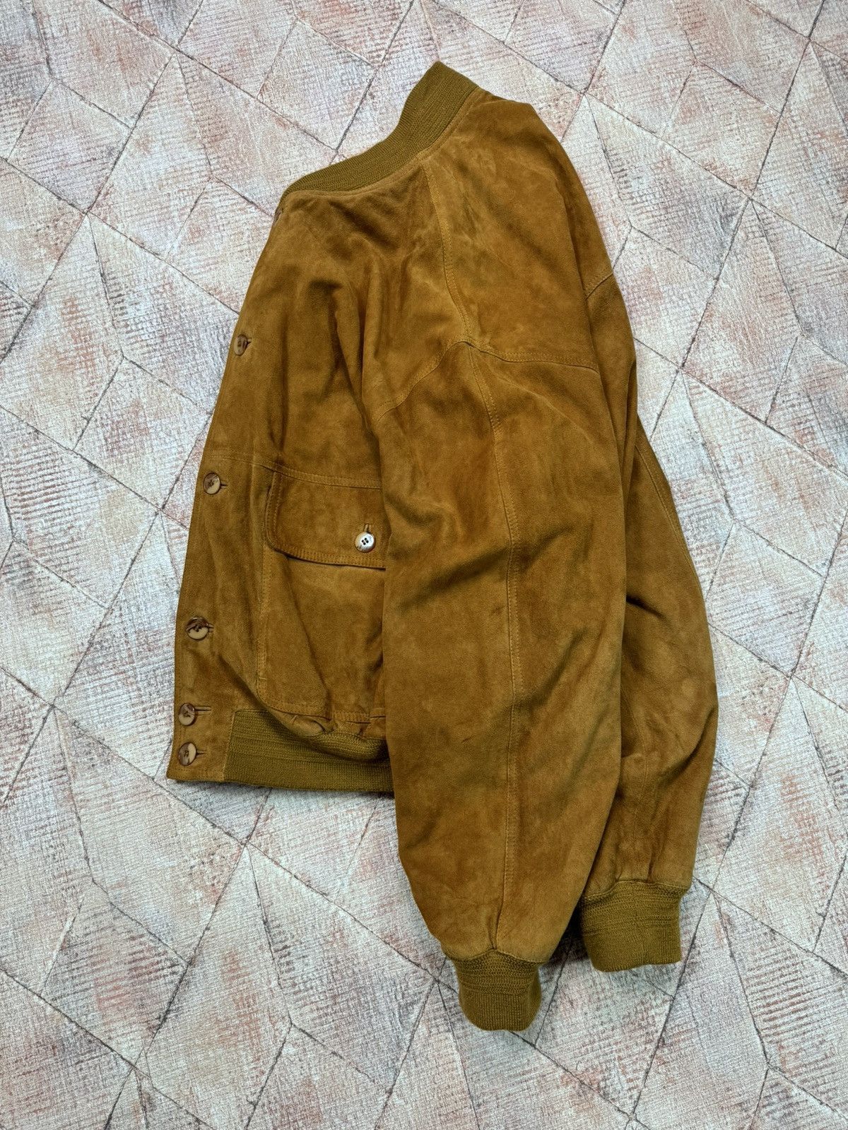 Vintage Vintage Suede Italian Leather Jacket Boxy 90s Avant Garde Size US L / EU 52-54 / 3 - 7 Thumbnail
