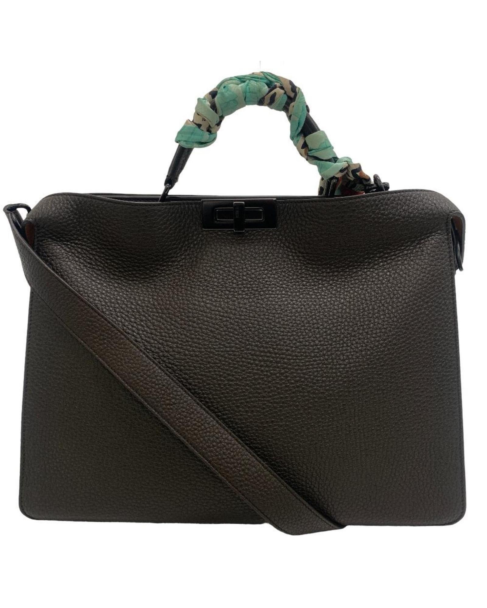 image of Fendi Elegant Leather Handbag For Women in Brown