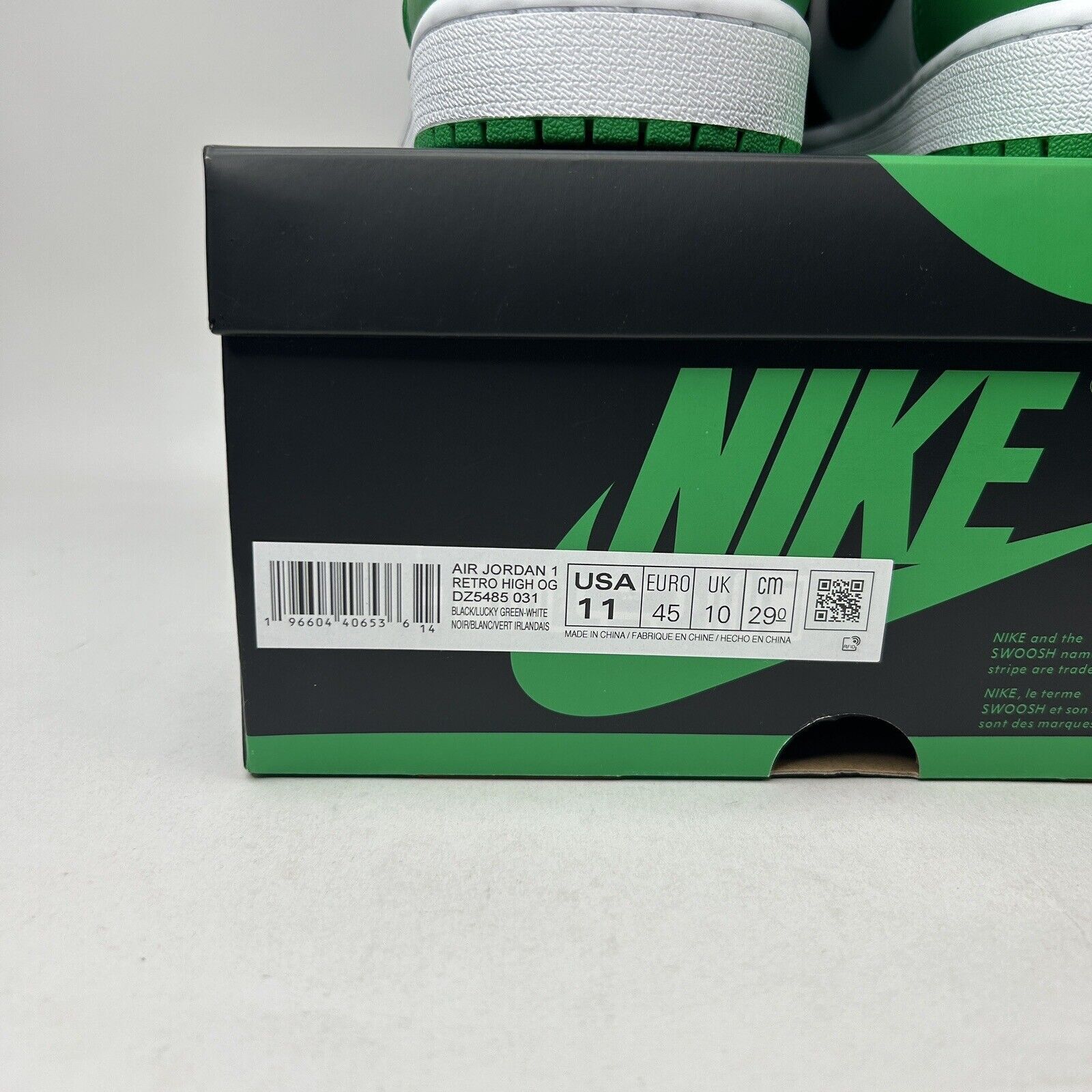 Nike Nike Air Jordan 1 Retro High OG “Lucky Green” 2023 Size US 11 / EU 44 - 5 Thumbnail
