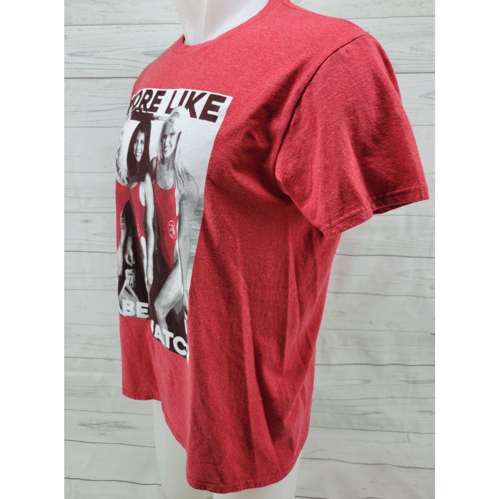Vintage Baywatch Tee Adult Red T-Shirt L Officially Licensed Baywatch Shirt Men Graphic Tee Size L Red Baywatch Mens Size US L / EU 52-54 / 3 - 3 Thumbnail