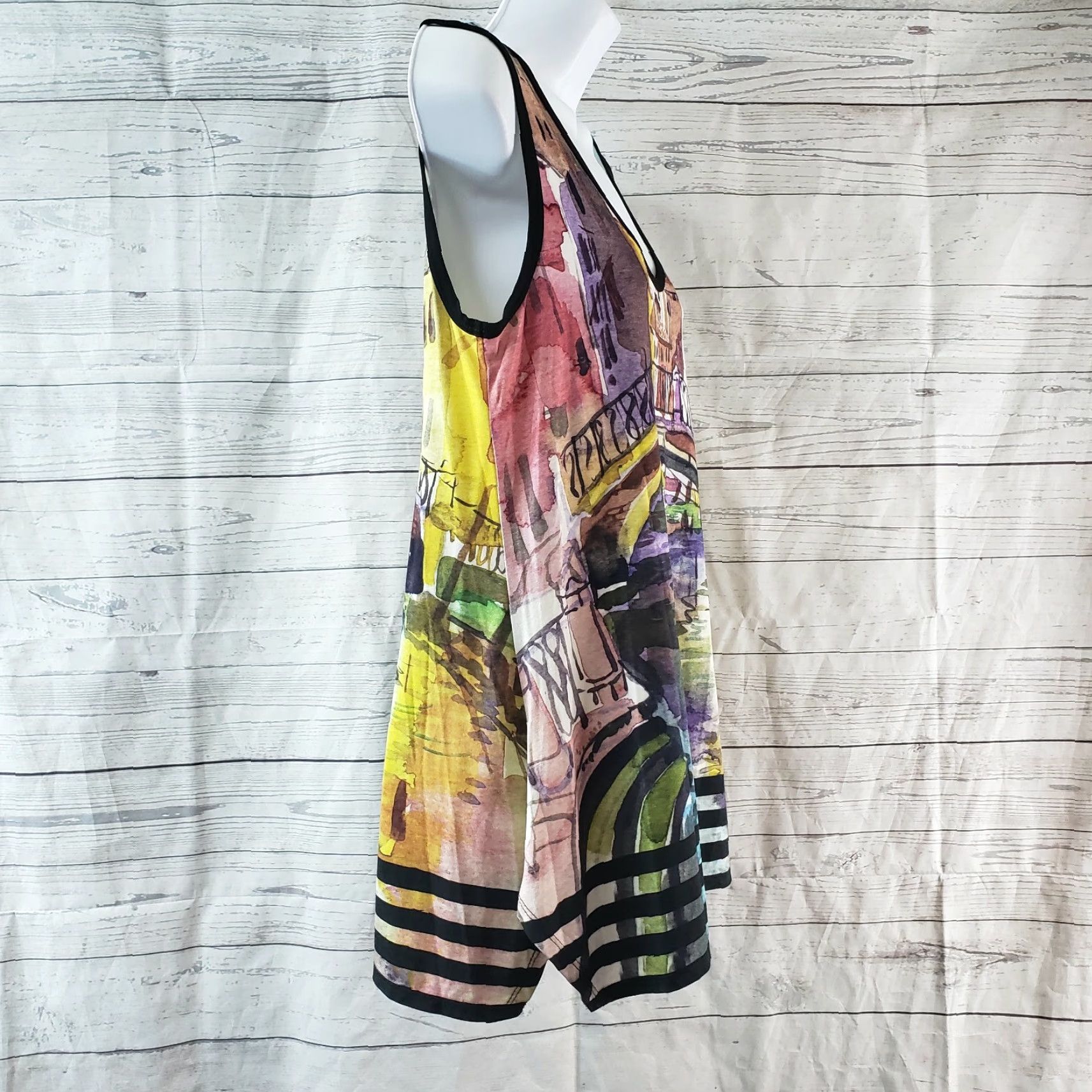 Velvet Midnight Velvet Womens Tank Top Sz S Multicolor Rayon Sleeveless Scoop Neck Shirt Mens? Size S / US 4 / IT 40 - 3 Thumbnail