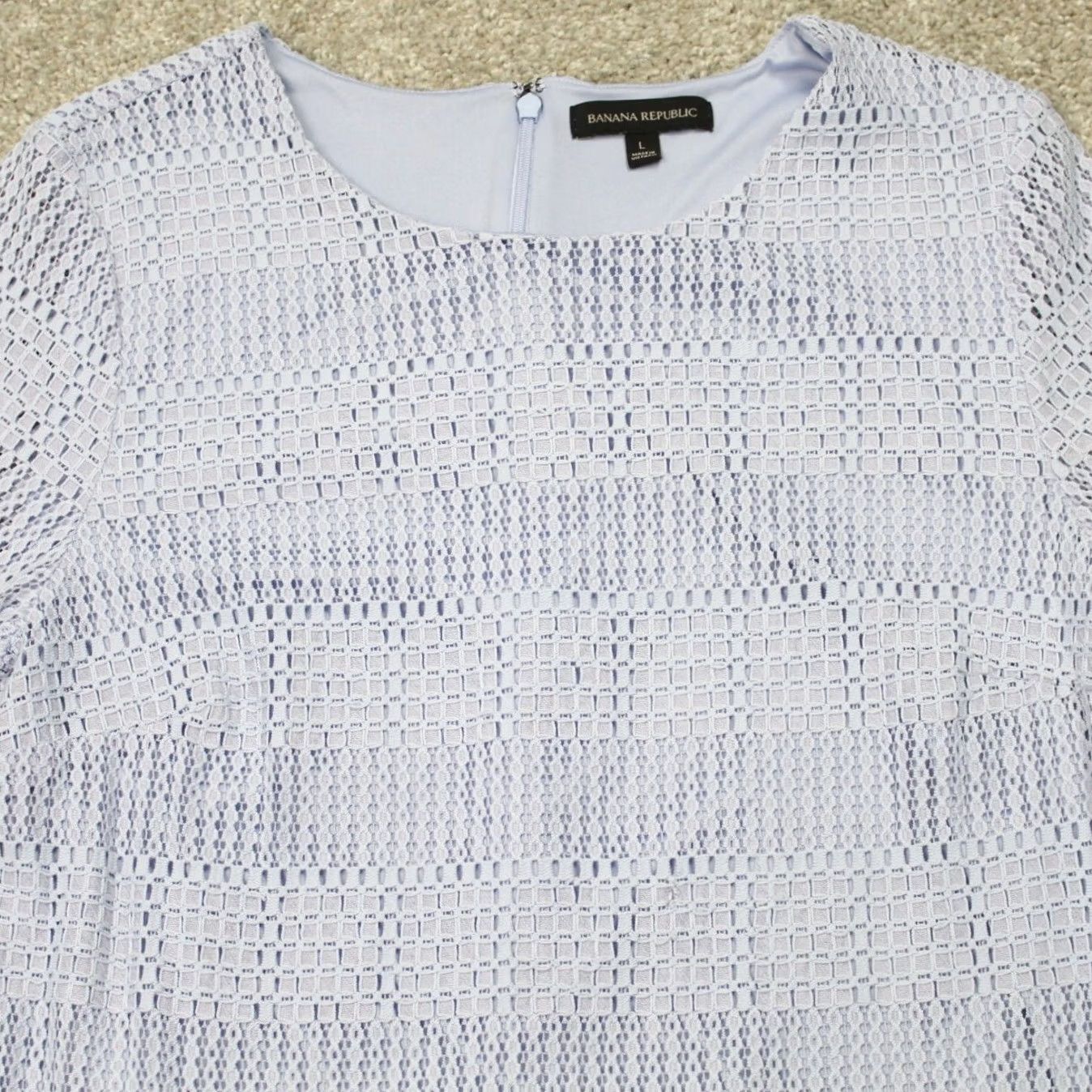 Banana Republic Banana Republic Shirt Womens Large Blue Nylon/Cotton Lined Short Sleeve T-Shirt Size L / US 10 / IT 46 - 6 Thumbnail