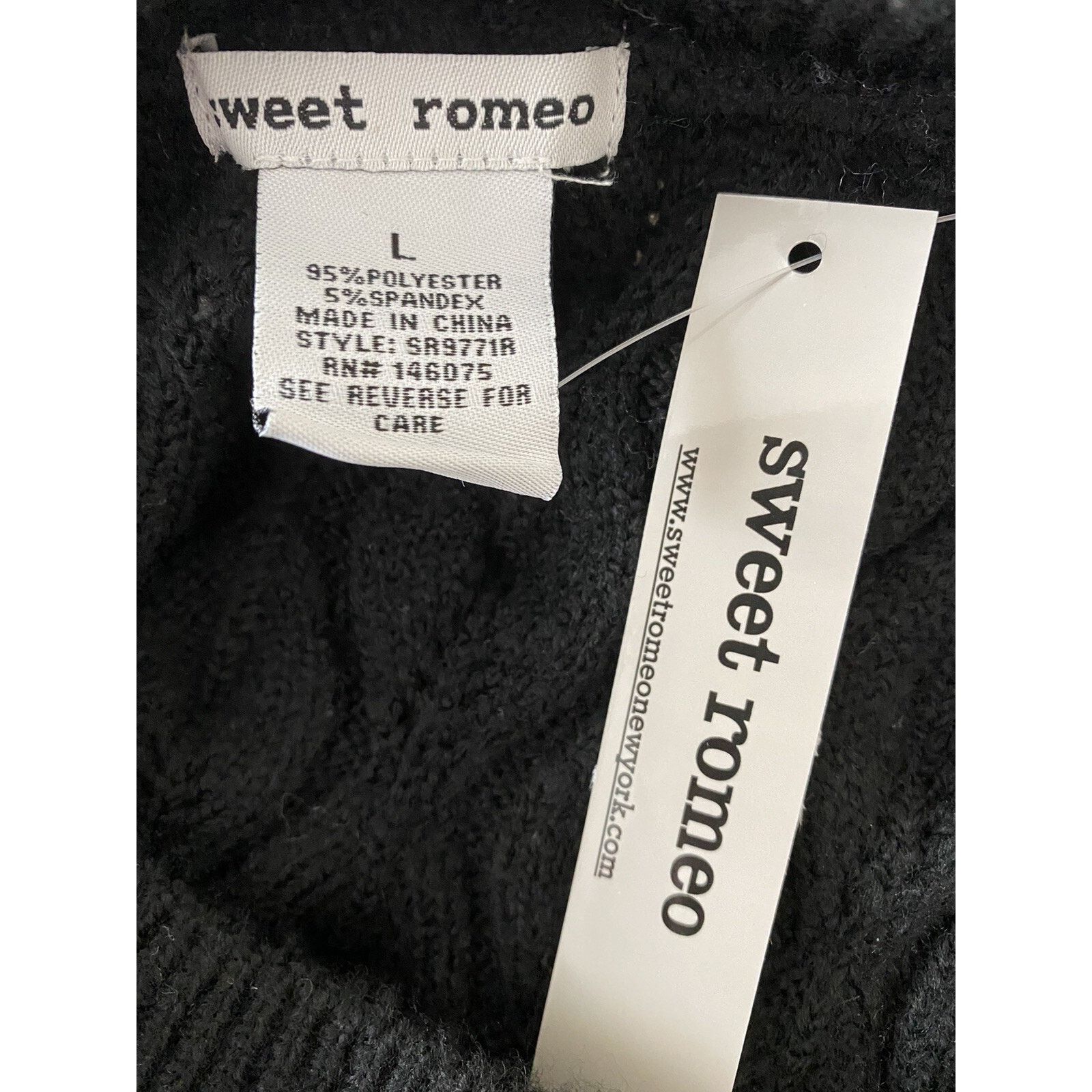 Romeo Gigli Sweet Romeo Popcorn Pullover Sweater in black size L A003066 Size L / US 10 / IT 46 - 4 Thumbnail