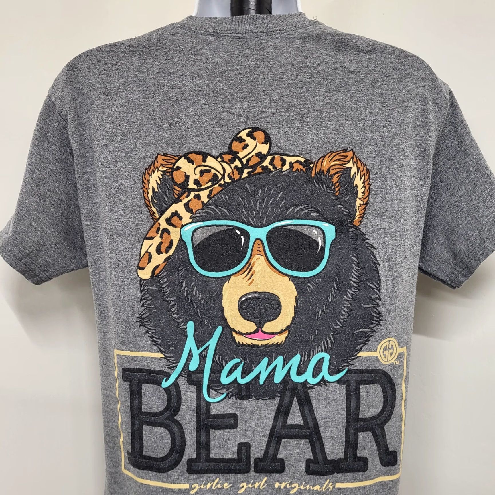 Vintage Girlie Girl Originals TShirt Women's Sz Small "Mama Bear Bandana" Graphite Gray Size S / US 4 / IT 40 - 4 Thumbnail