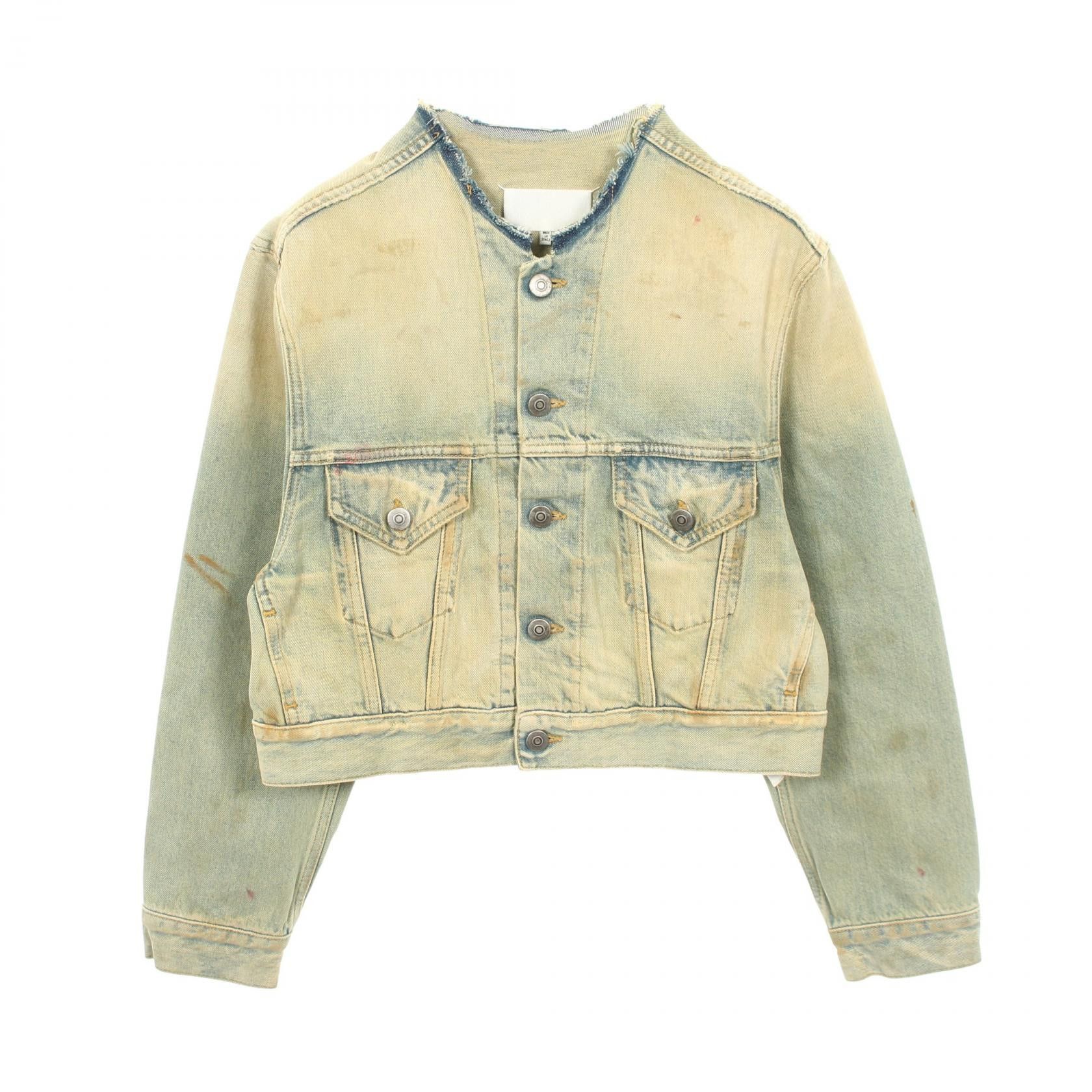 Maison Margiela Maison Margiela Maison Margiela Cotton Denim Jacket Textile Outerwear DUTY FREE for USA Size ONE SIZE - 1 Thumbnail