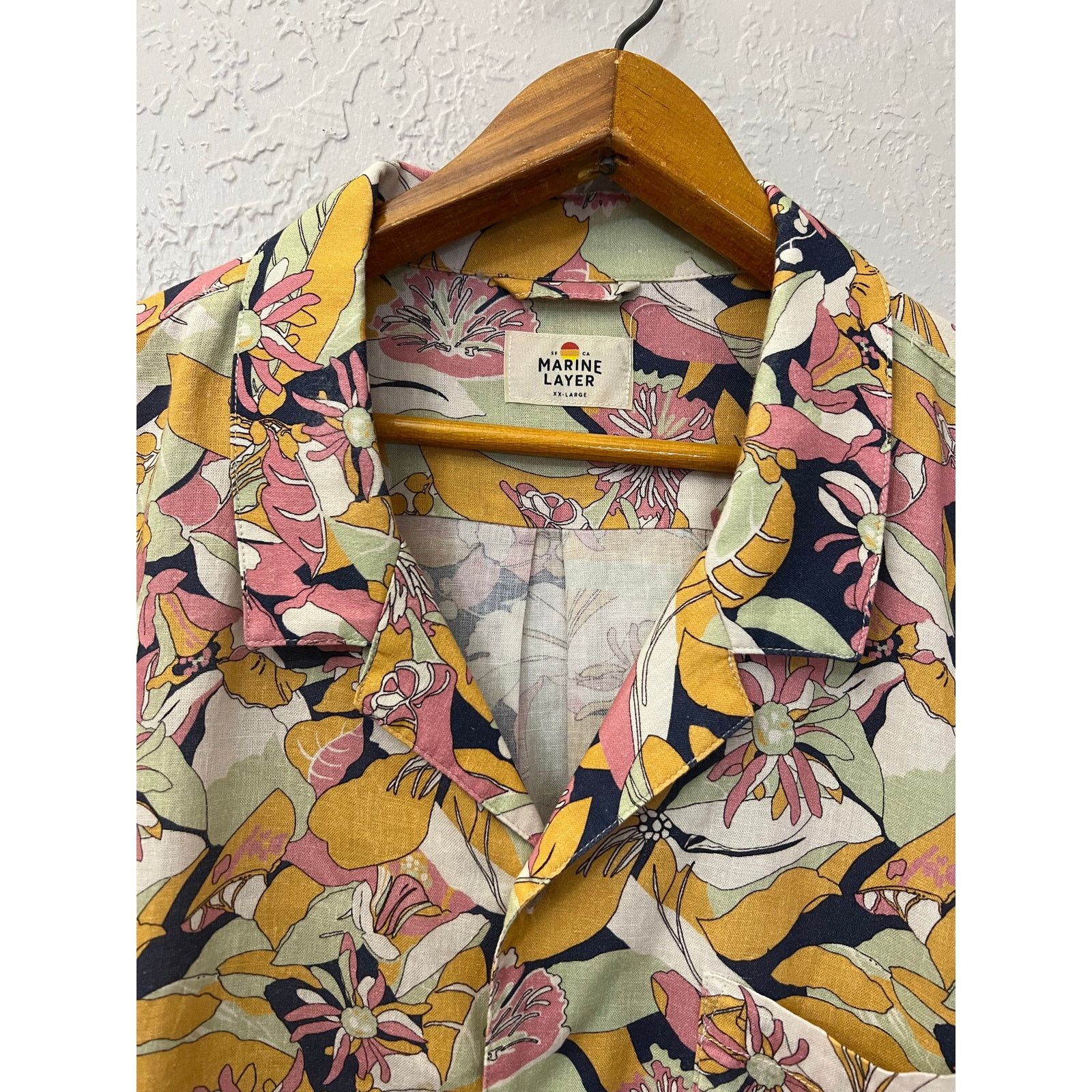 Marine Layer Marine Layer Floral Hawaiian Camp Shirt Mens XXL Tropical Size US XXL / EU 58 / 5 - 11 Thumbnail