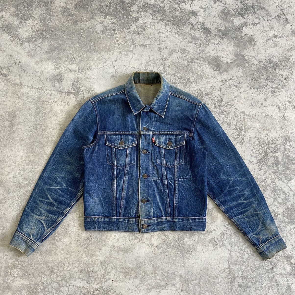 Levi's VTG 70’s Levi’s Type 3 Faded Honeycomb Trucker Denim Jacket Size US S / EU 44-46 / 1 - 1 Thumbnail