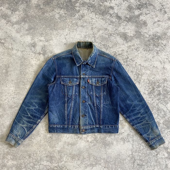 Vintage Levi’s Trucker Jacket Type 3 Faded Wash Distressed Size Large