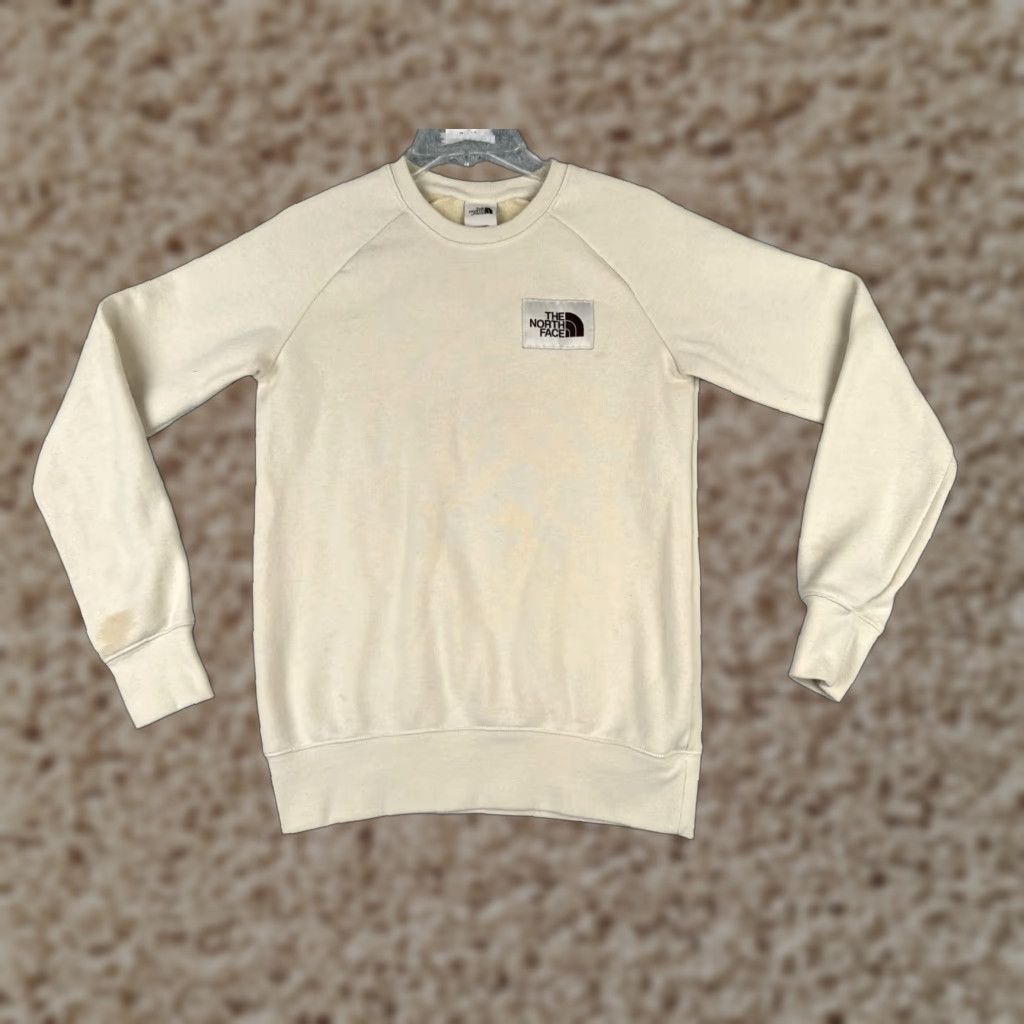 The North Face The North Face Sweatshirt Mens XS Ivory Crew Neck Polyester Jersey Fabric Size XS / US 0-2 / IT 36-38 - 1 Thumbnail