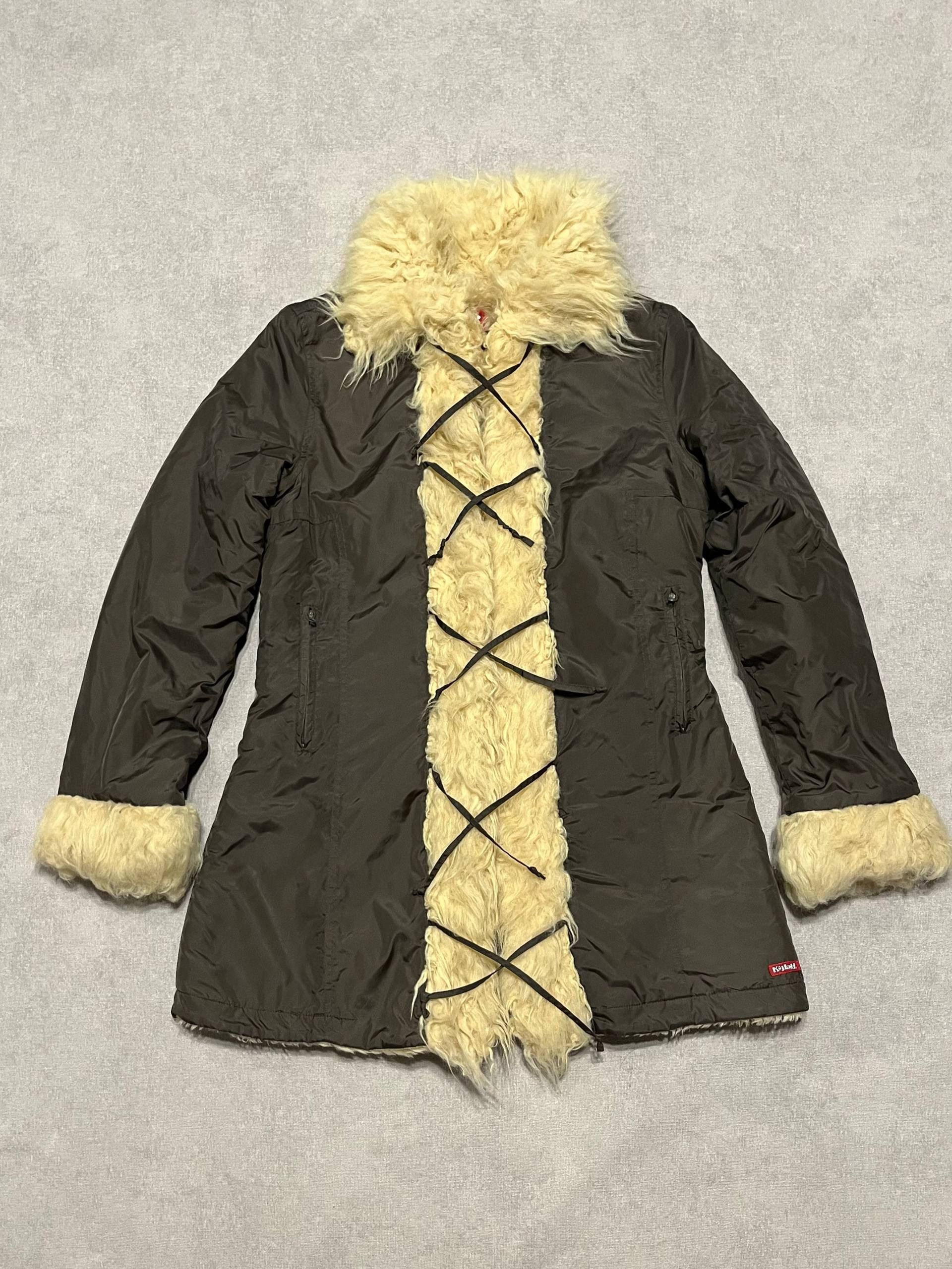Miss Sixty Miss Sixty Faux Fur and Leather Afghan Coat. | Grailed