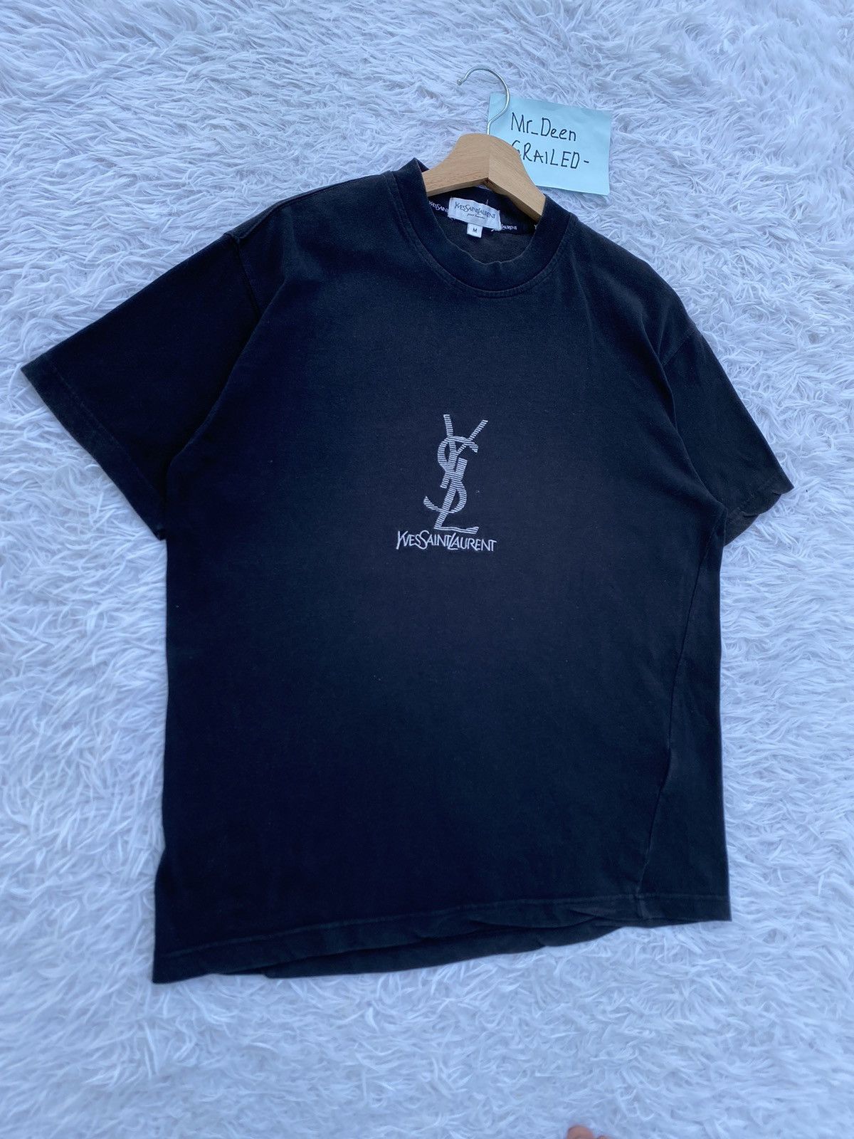 Yves Saint Laurent Rare Vintage Yves Saint Laurent YSL Spellout Tshirt Size US M / EU 48-50 / 2 - 3 Thumbnail