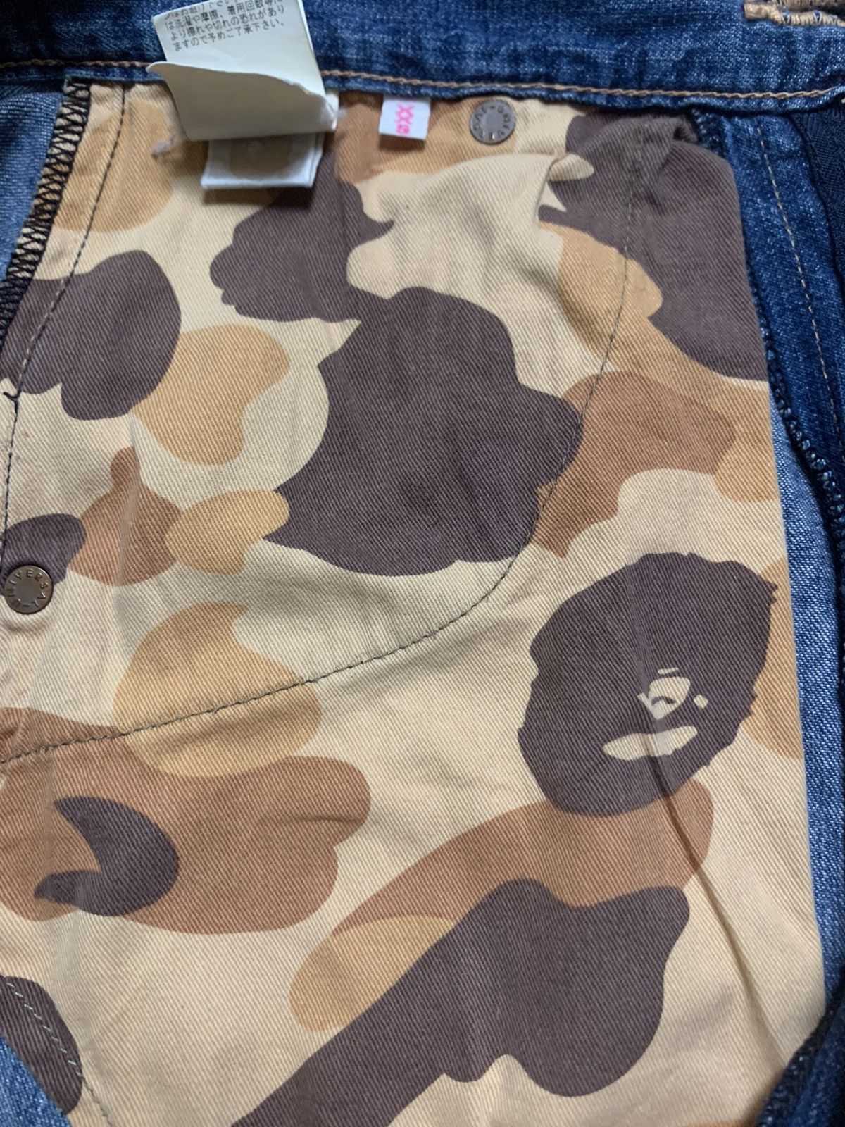 Bape RARE Bapesta Dropped Crotch OG Embroidered double stars Size 30" / US 8 / IT 44 - 12 Thumbnail