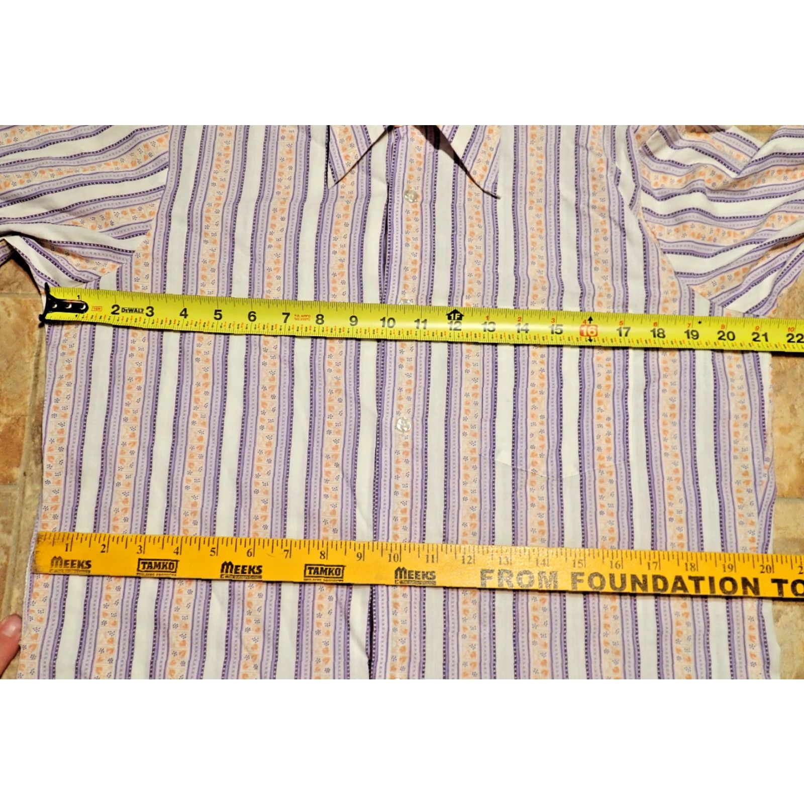 MCM VINTAGE Vintage 60's Shirt Mens M Big Disco Collar MCM Abstract Stripe Boogie Nights Size US M / EU 48-50 / 2 - 5 Thumbnail