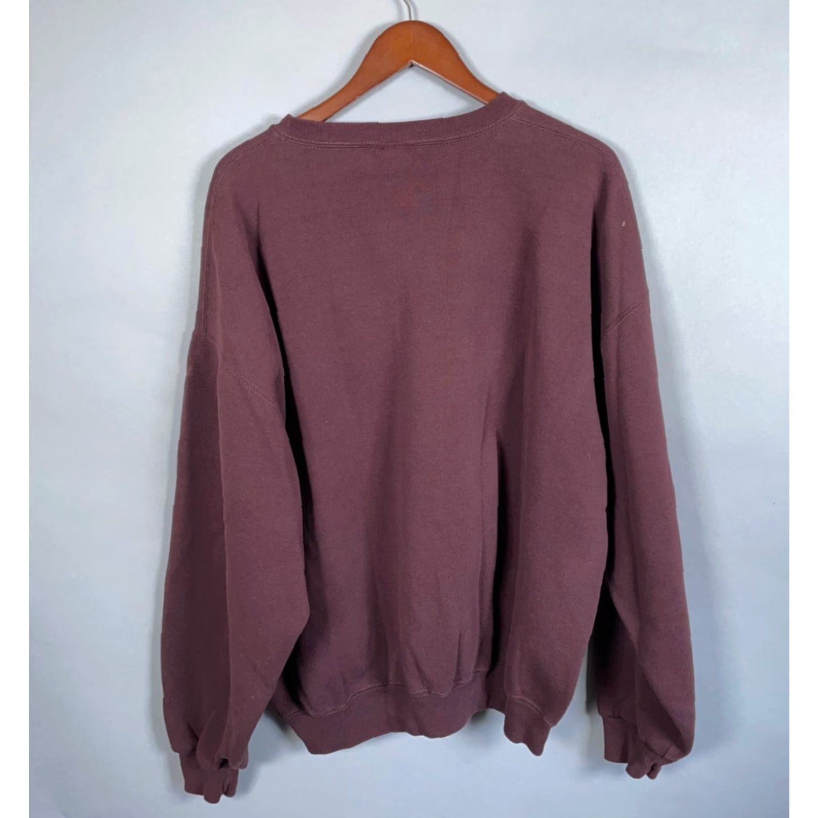 Russell Athletic VINTAGE Russell Athletic Sweatshirt Shirt Adult 2XL Dark Red Solid Crewneck 90s Retro Mens Size US XXL / EU 58 / 5 - 3 Thumbnail