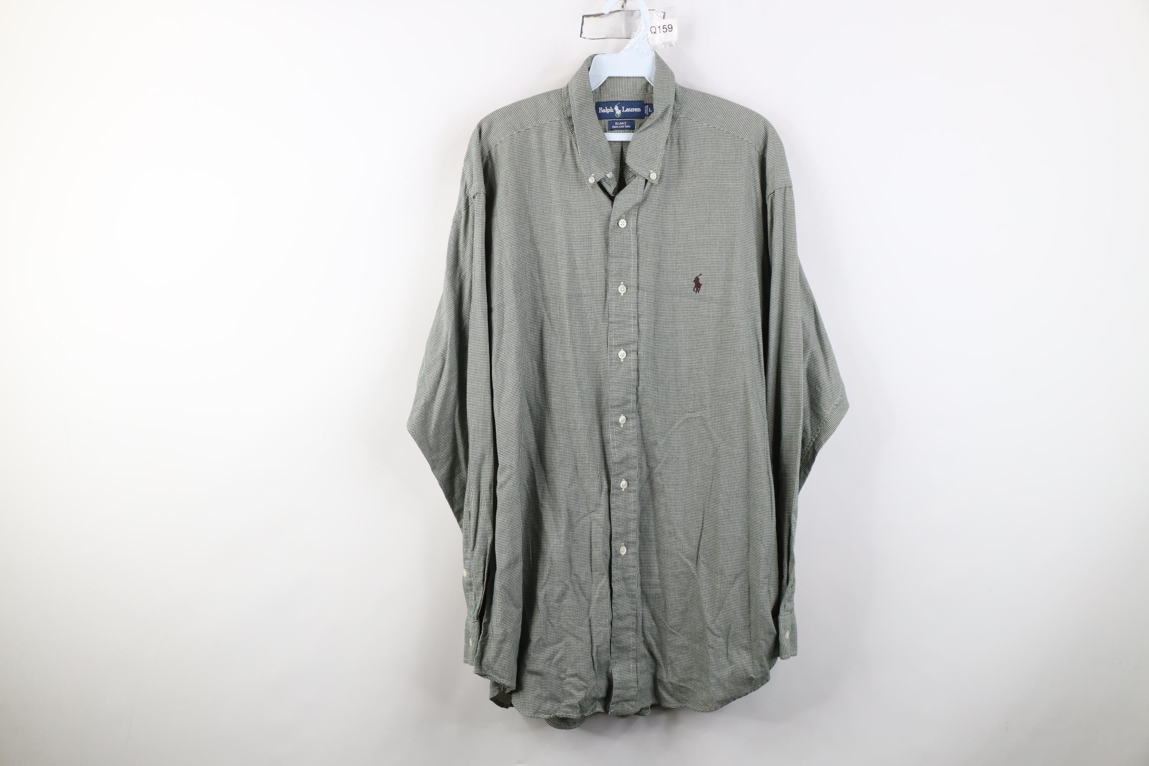Polo Ralph Lauren Vintage 90s Ralph Lauren Houndstooth Collared Button Shirt Size US L / EU 52-54 / 3 - 1 Thumbnail