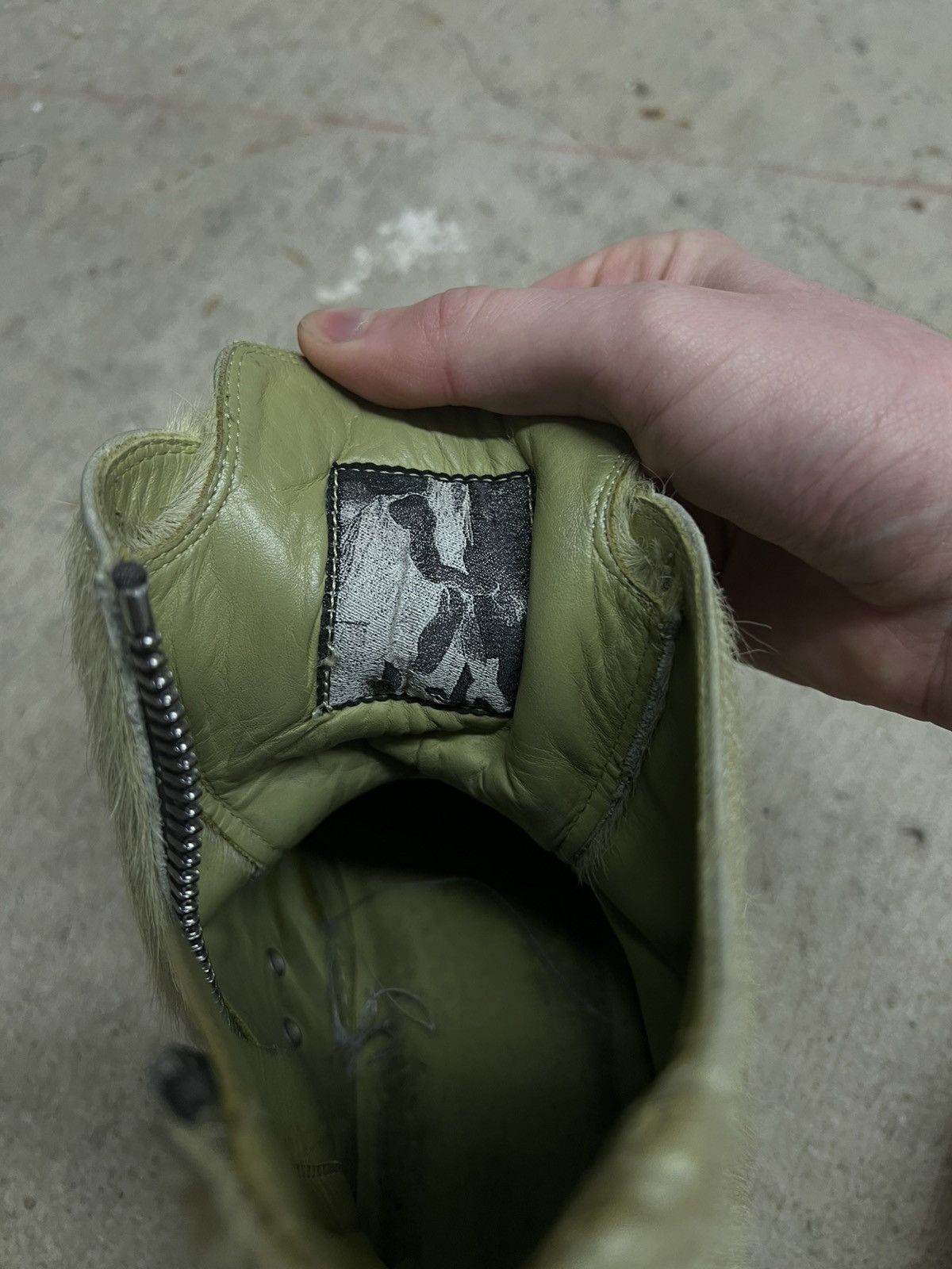 Rick Owens Rick Owen’s Mainline ‘Dirty Acid’ Pony Hair High Ramones Size US 9.5 / EU 42-43 - 7 Thumbnail