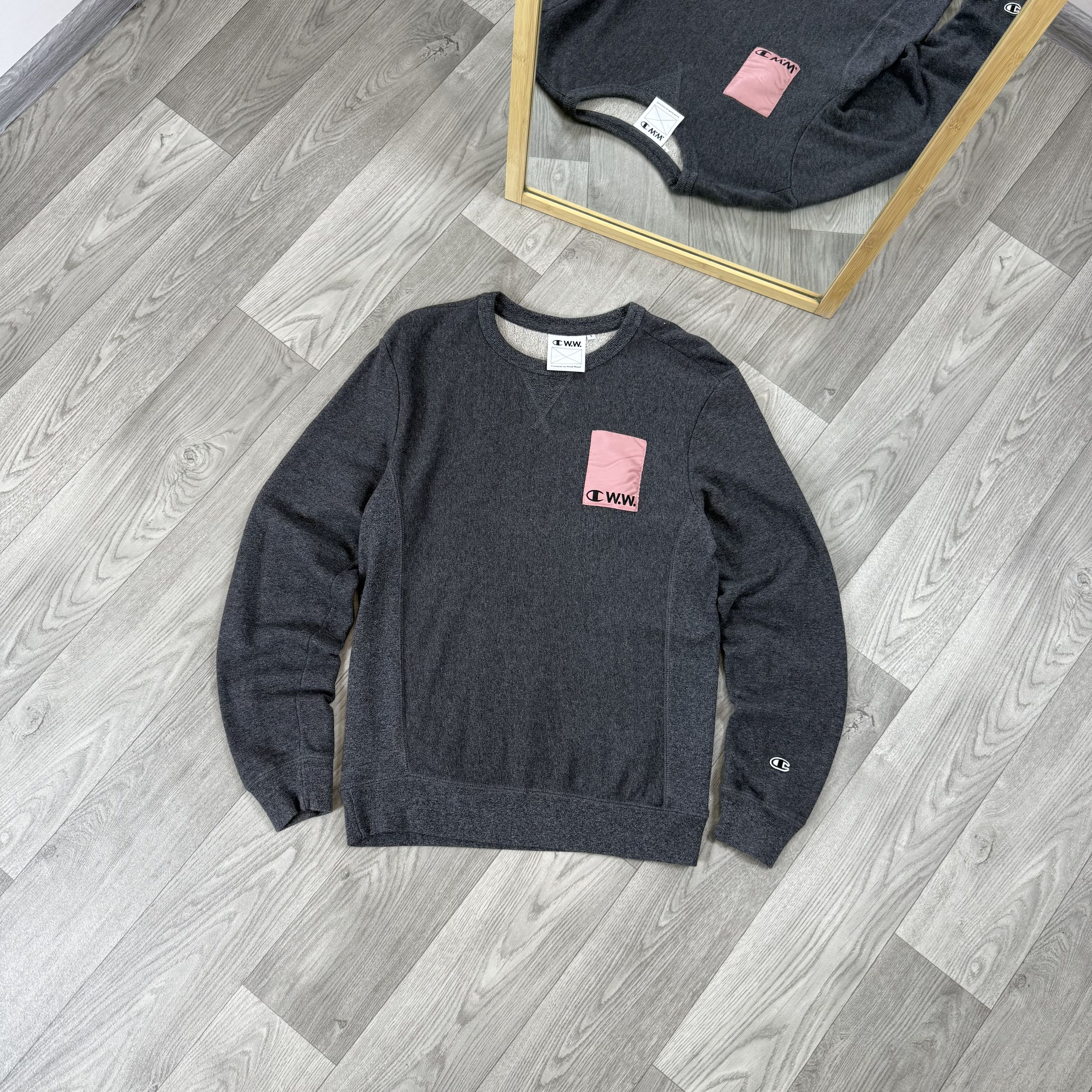 Champion Champion x Wood Wood Grey Crewneck Sweater Size US S / EU 44-46 / 1 - 1 Thumbnail