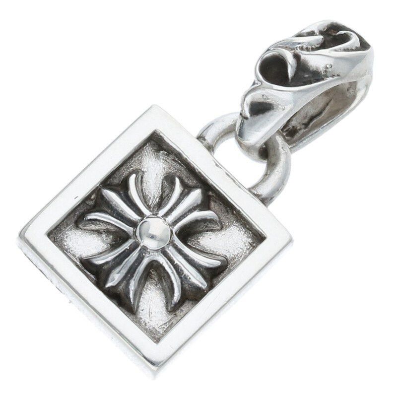 Chrome Hearts Framed CH Plus Silver Necklace