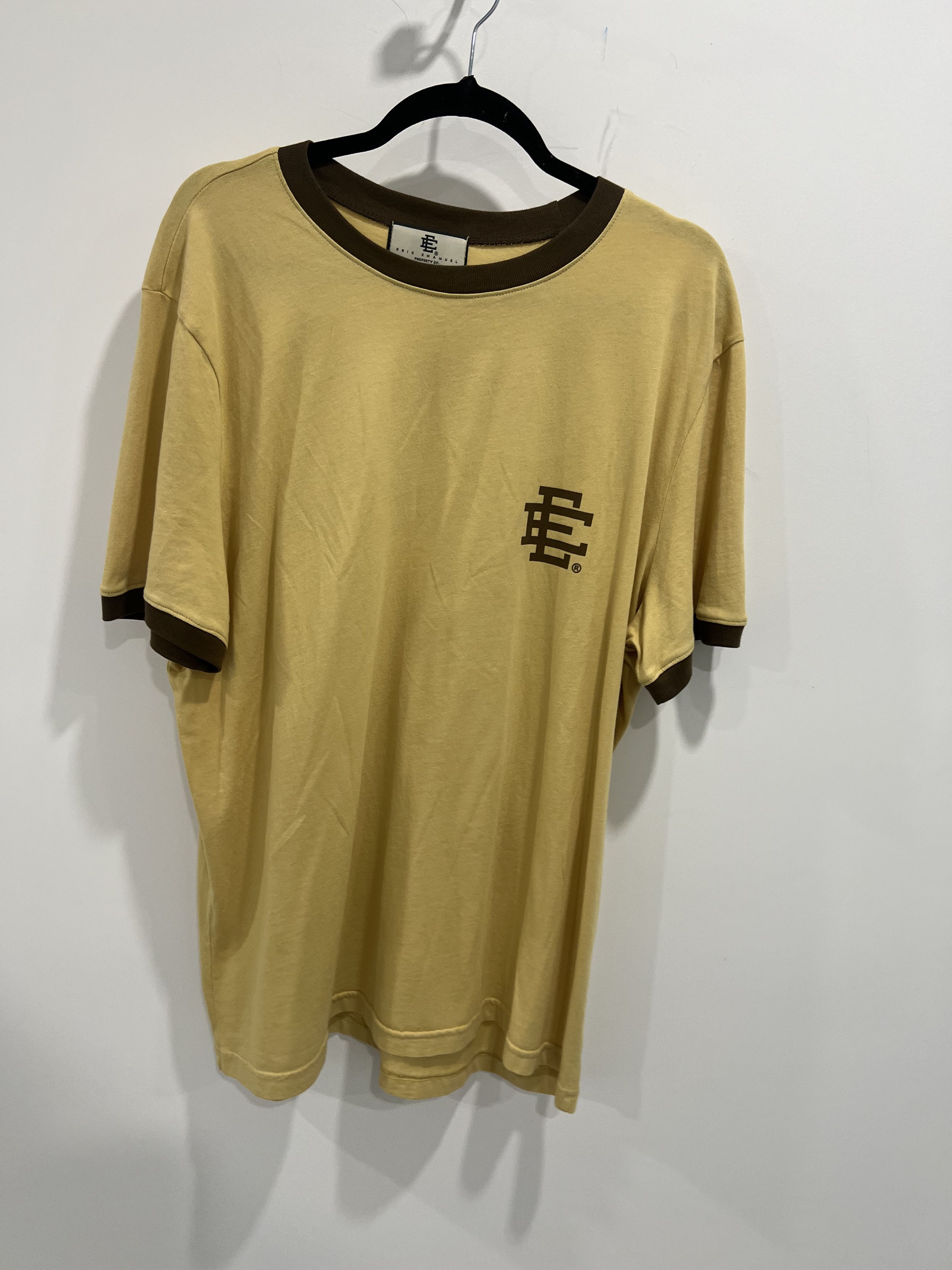 image of Eric Emanuel Ee Ringer Tee in Yellow, Men's (Size XL)