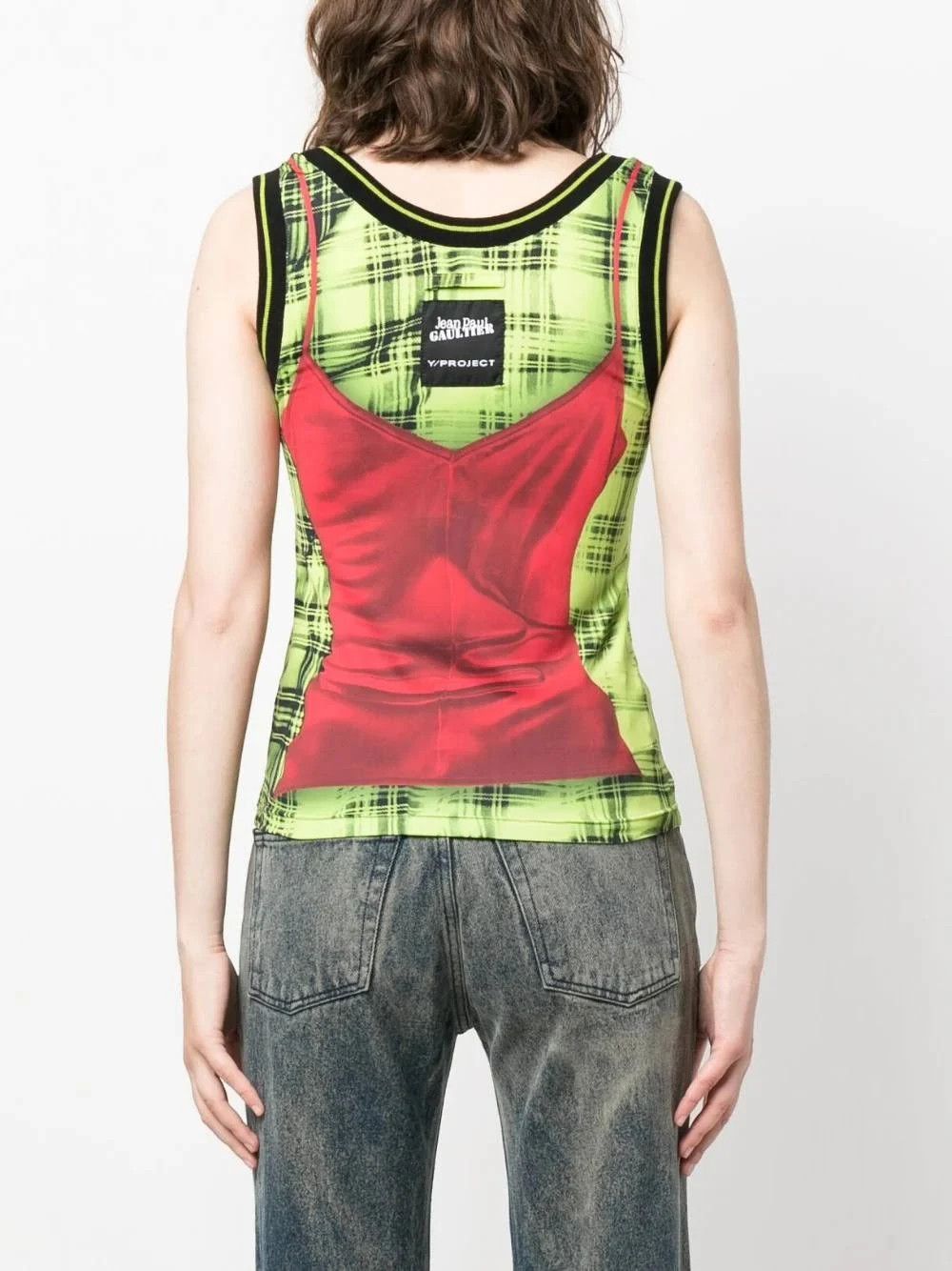 Y/Project o1mle0524 Trompe L'Oeil Lingerie Tank Top in Multicolor Size S / US 4 / IT 40 - 3 Thumbnail