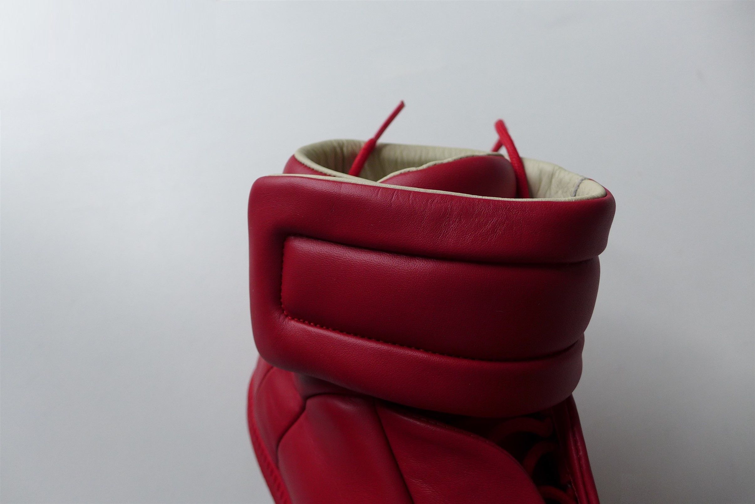 Maison Margiela Margiela Future High Sneakers - Red Leather Size US 8 / EU 41 - 13 Thumbnail