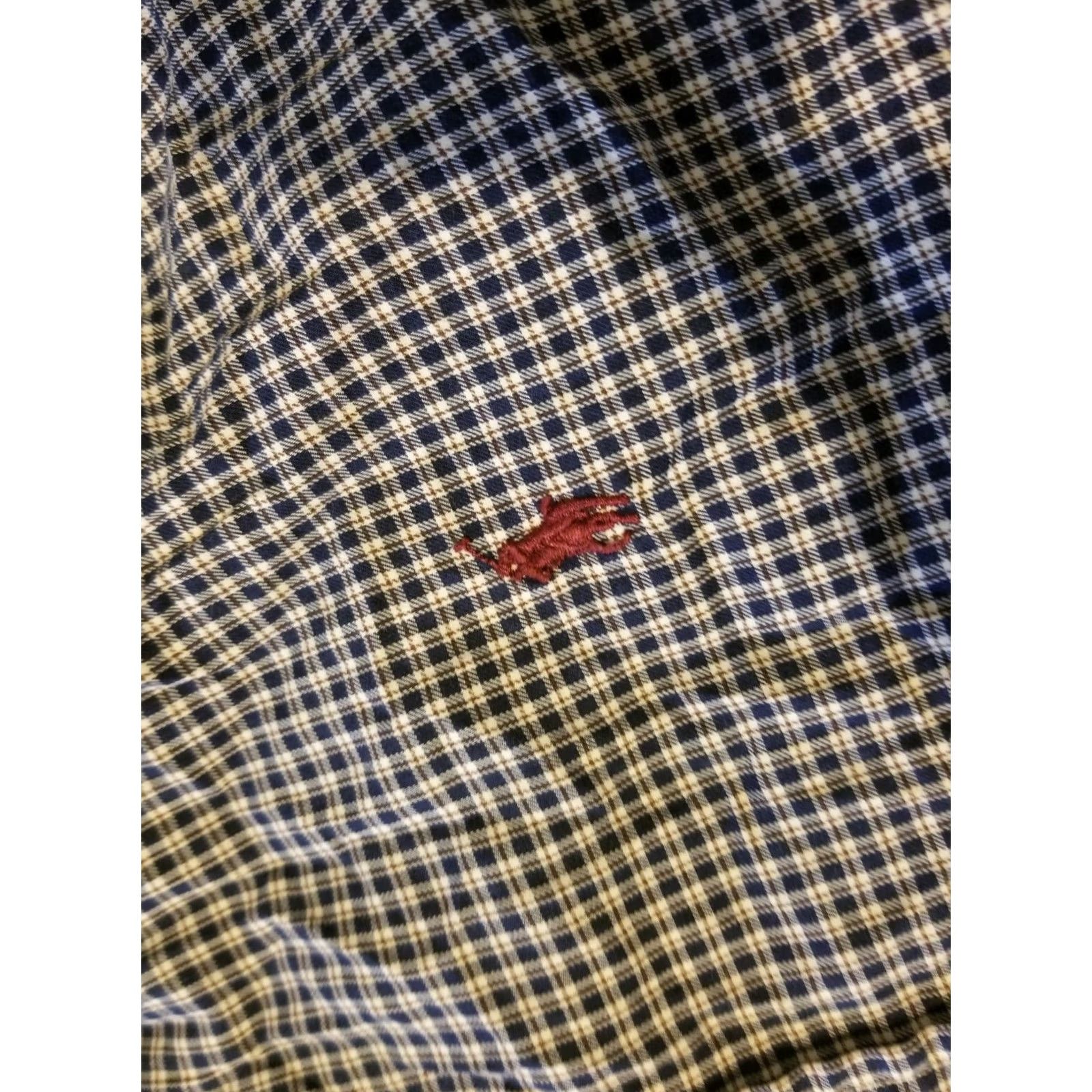 Polo Ralph Lauren Polo Ralph Lauren Shirt Mens L Dress Navy Button Cotton Size 42R - 4 Thumbnail
