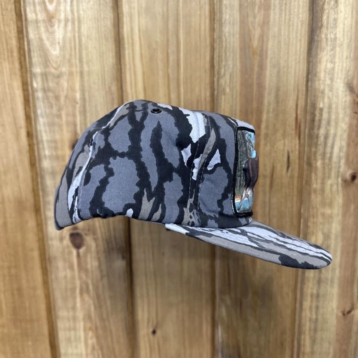 Vintage VINTAGE Jasper Canada Hat Cap Snap Back Gray Camo Elk Patch Souvenir Mens 90s Size ONE SIZE - 4 Thumbnail
