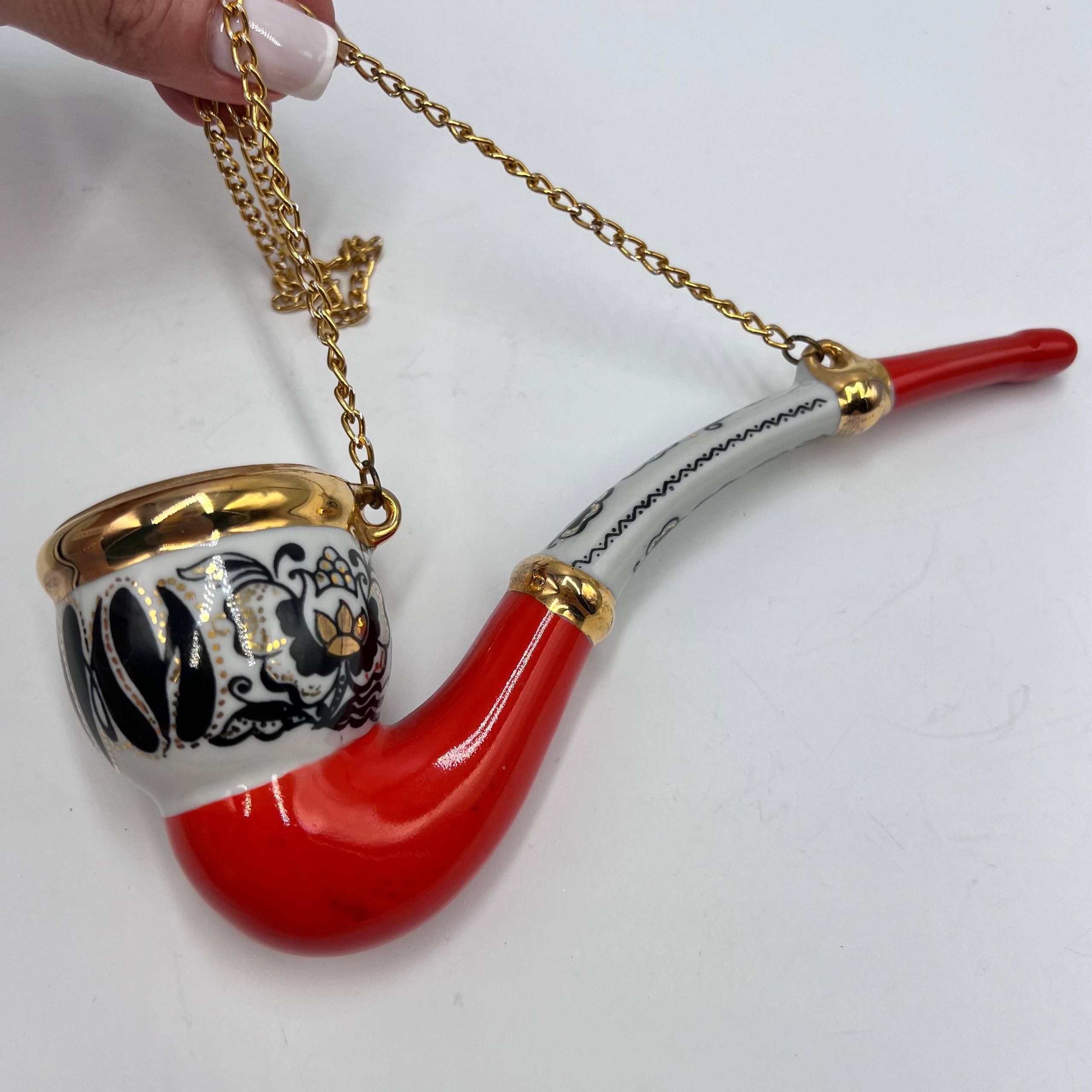 Vintage Vintage USSR Porcelain Smoking Pipe Ukrainian 1978 Size ONE SIZE - 5 Thumbnail