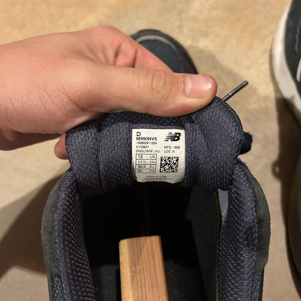 New Balance New Balance 990v5 Navy Blue US 12 Made in USA 🇺🇸 Size US 12 / EU 45 - 10 Thumbnail