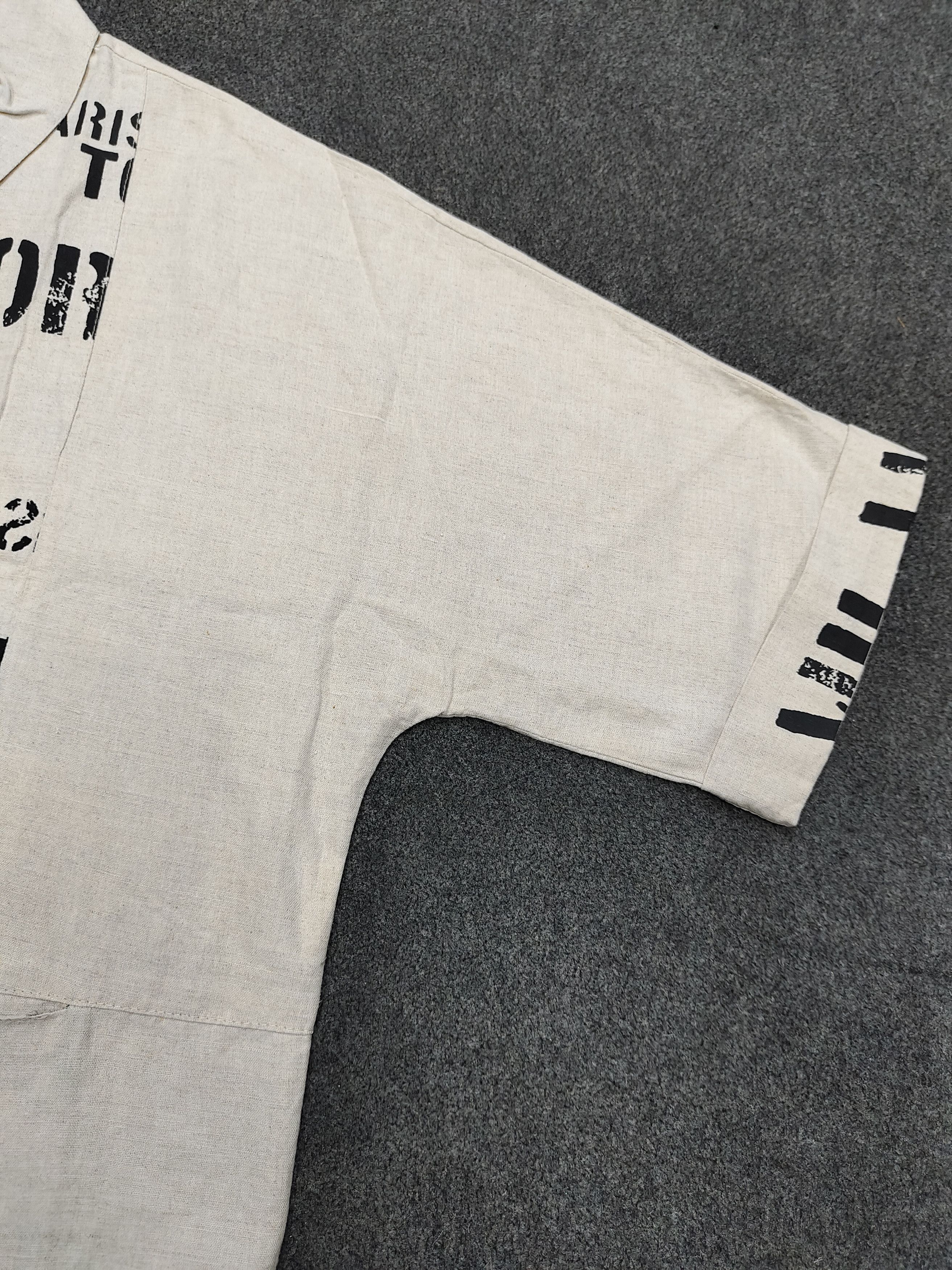 Other 90s One O One Paris-Typography Industrial Cropped Shirt Size M / US 6-8 / IT 42-44 - 6 Thumbnail
