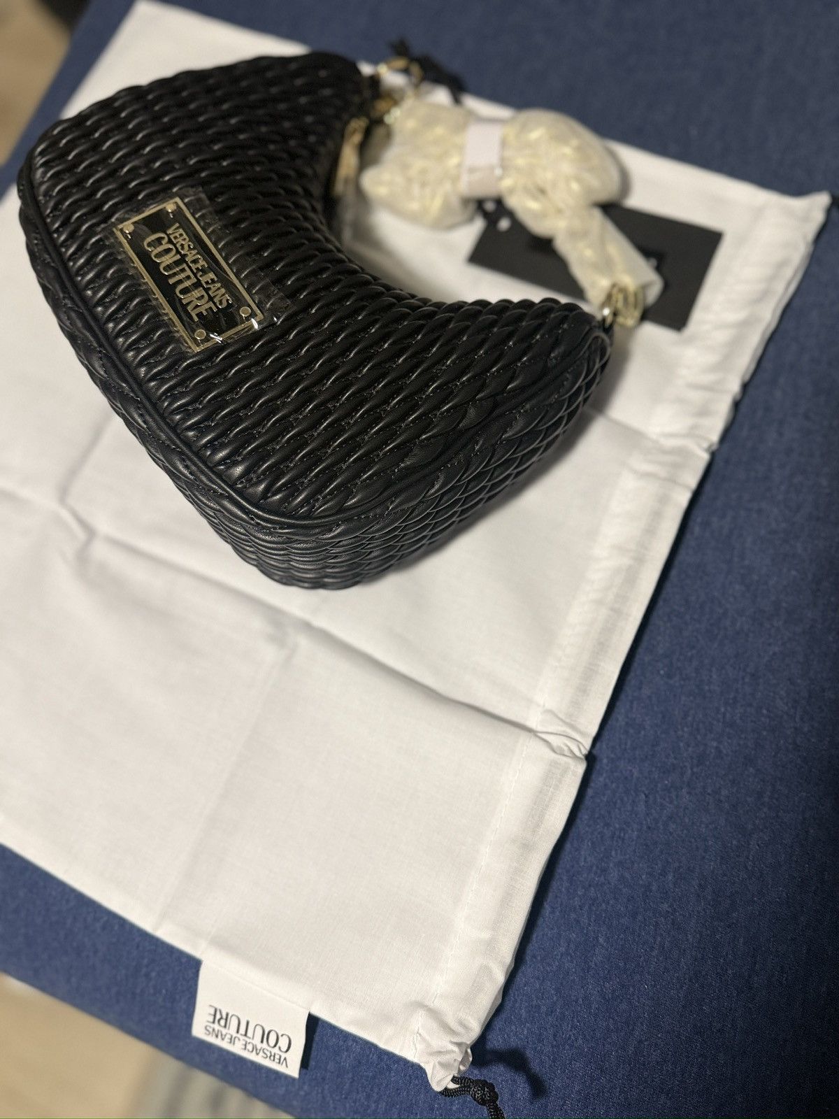 Versace Jeans Couture Versace Jeans Couture logo-plaque quilted shoulder bag Size ONE SIZE - 3 Thumbnail