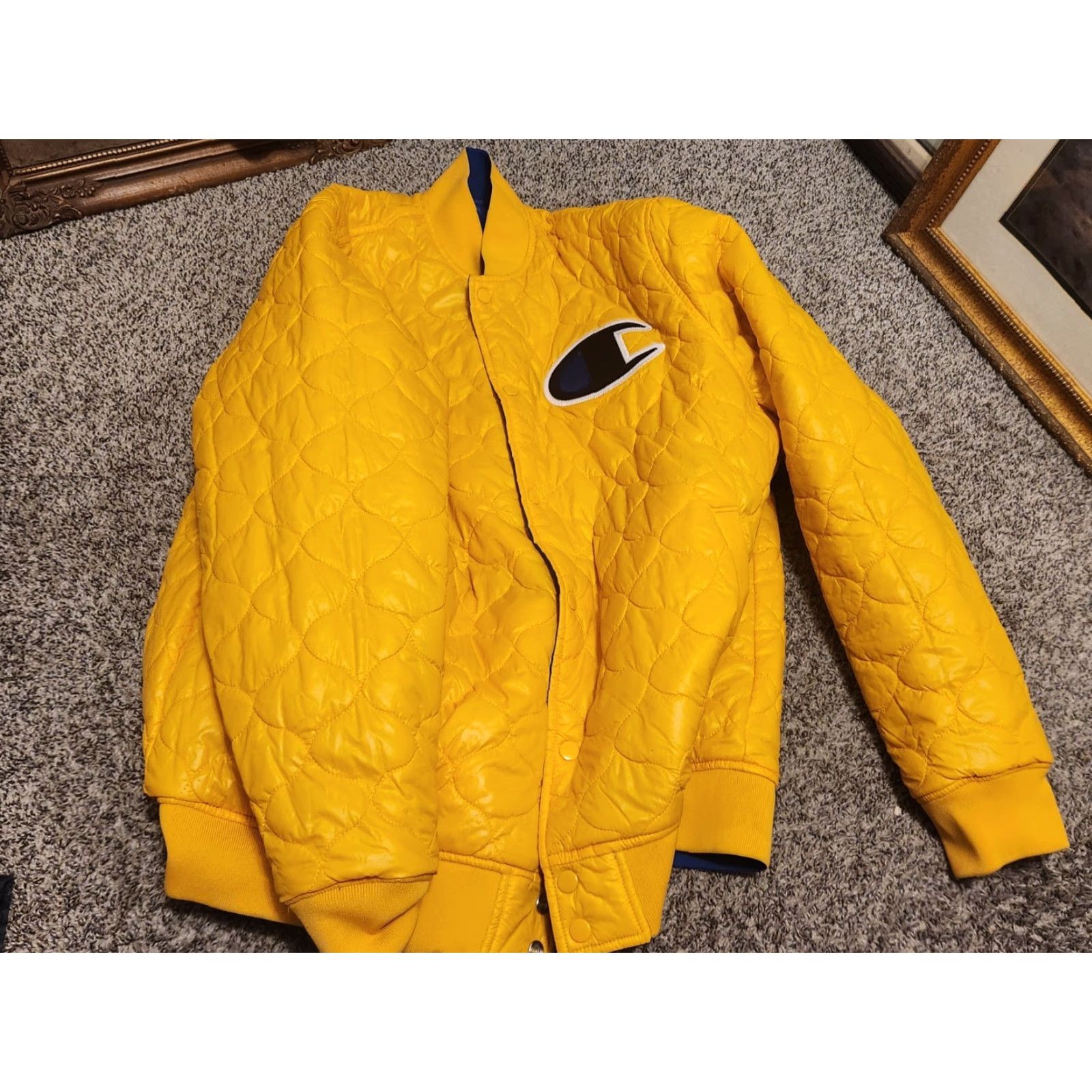 Champion Champion Men Jacket Reversible Puffer Nylon Zip Snap Quilted Multicolor XL Fall Winter Size US XL / EU 56 / 4 - 2 Thumbnail