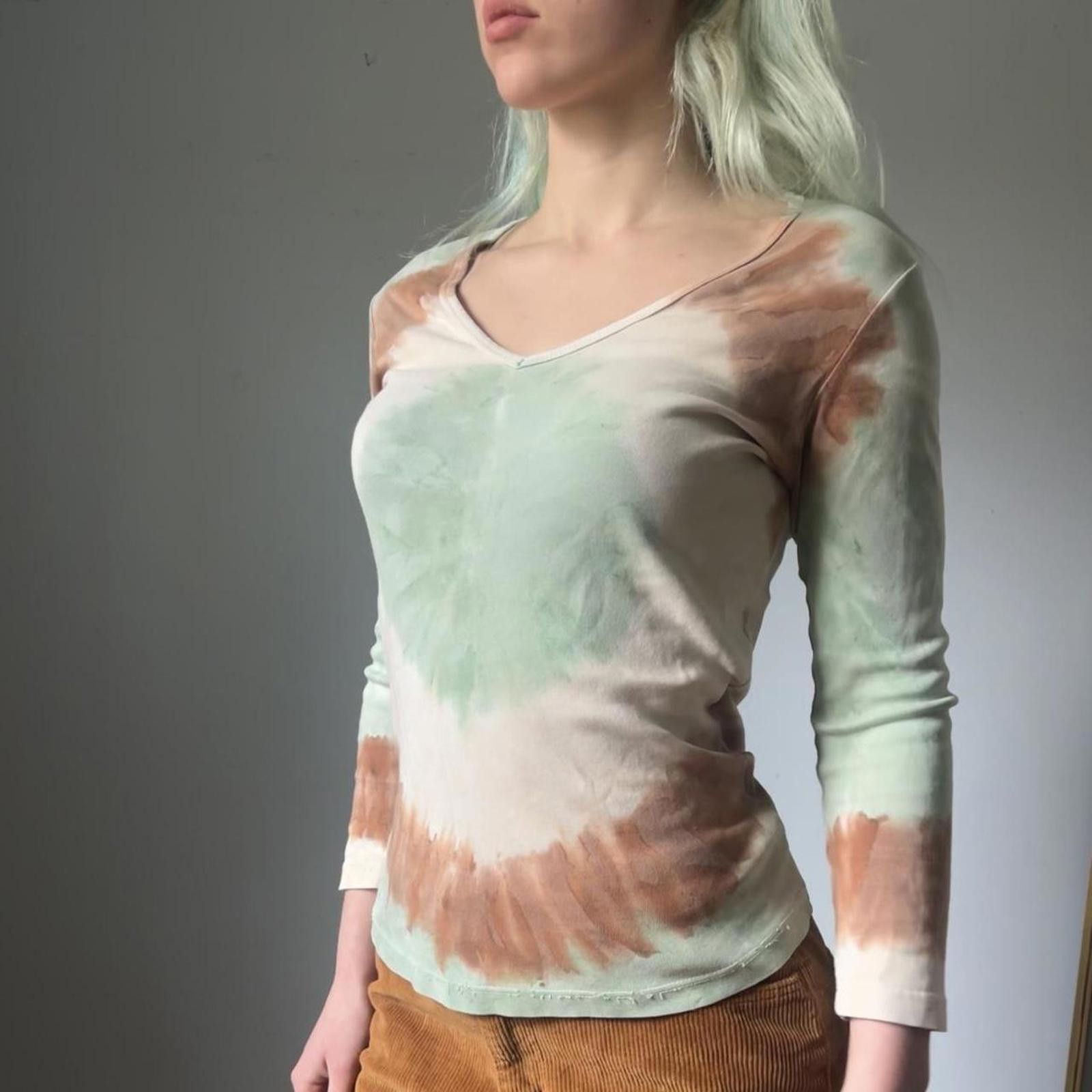 Other tie dye 90s v-neck pullover-groovy Size M / US 6-8 / IT 42-44 - 1 Thumbnail