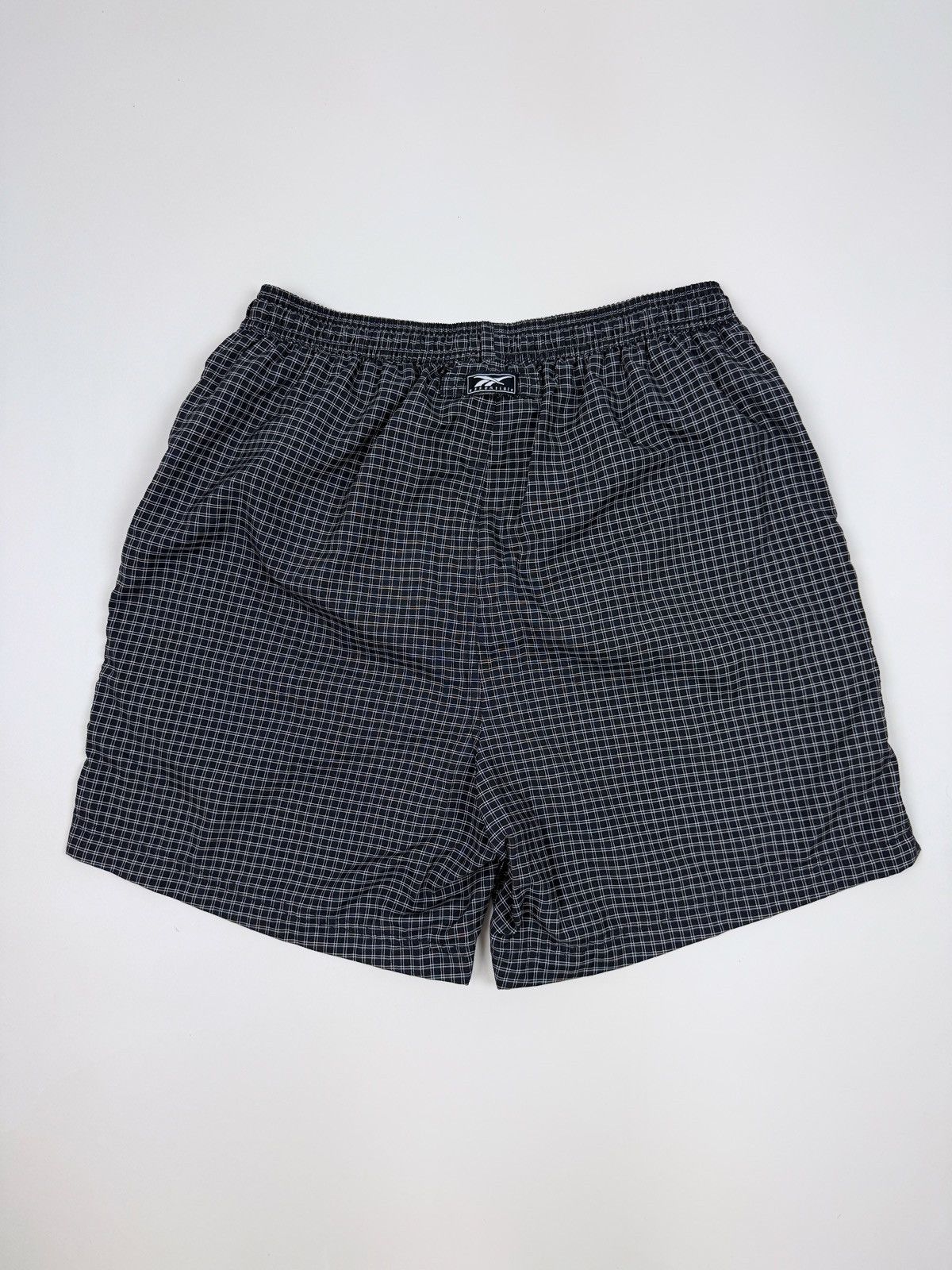 Reebok 2000s Vintage Reebok Essentials Black Checkered Nylon Shorts Size US 34 / EU 50 - 3 Thumbnail