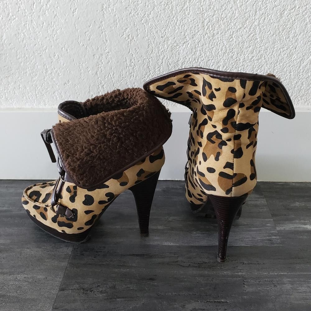 Designer Leopard Fur Detailed AM Revenge Bootie Size US 9 / IT 39 - 3 Thumbnail