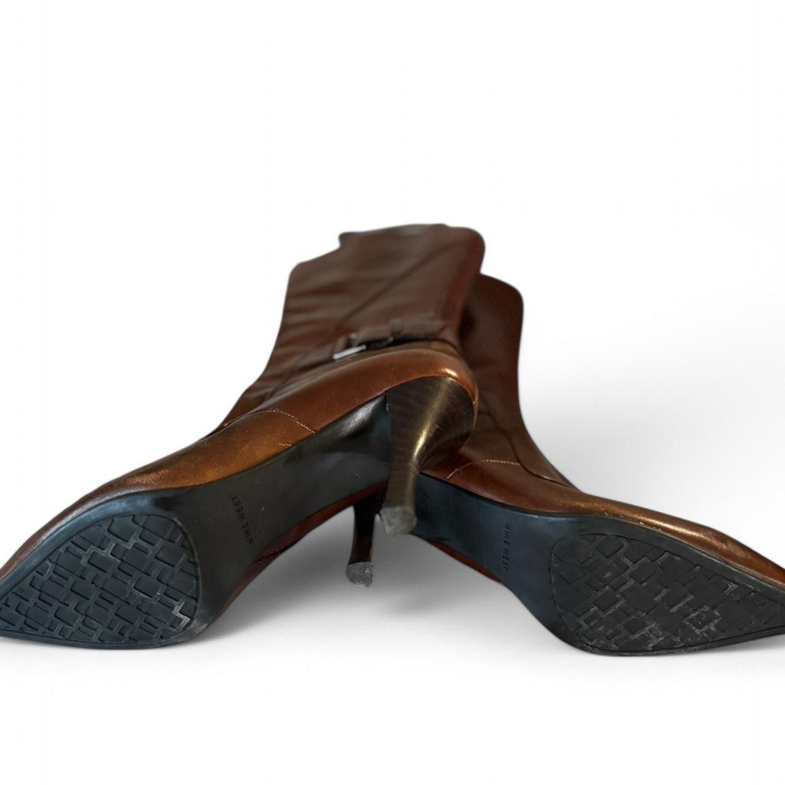 Nine West Vintage Nine West Brown Leather Stiletto Ankle Boots Size US 5 / IT 35 - 6 Thumbnail