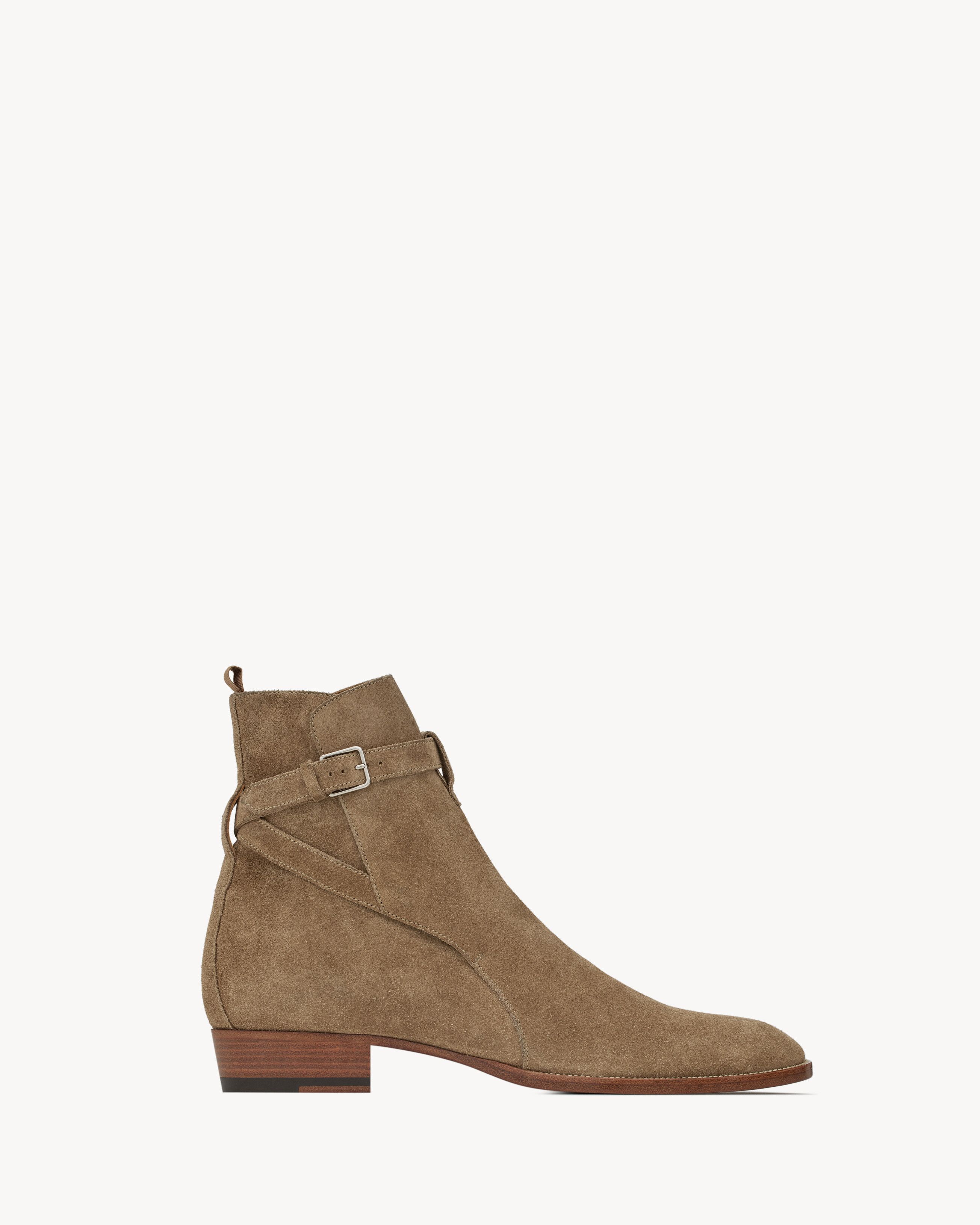 Saint Laurent Paris o1bcstr Wyatt Jodphur Boots in Light Brown Suede Size US 8.5 / EU 41-42 - 1 Preview