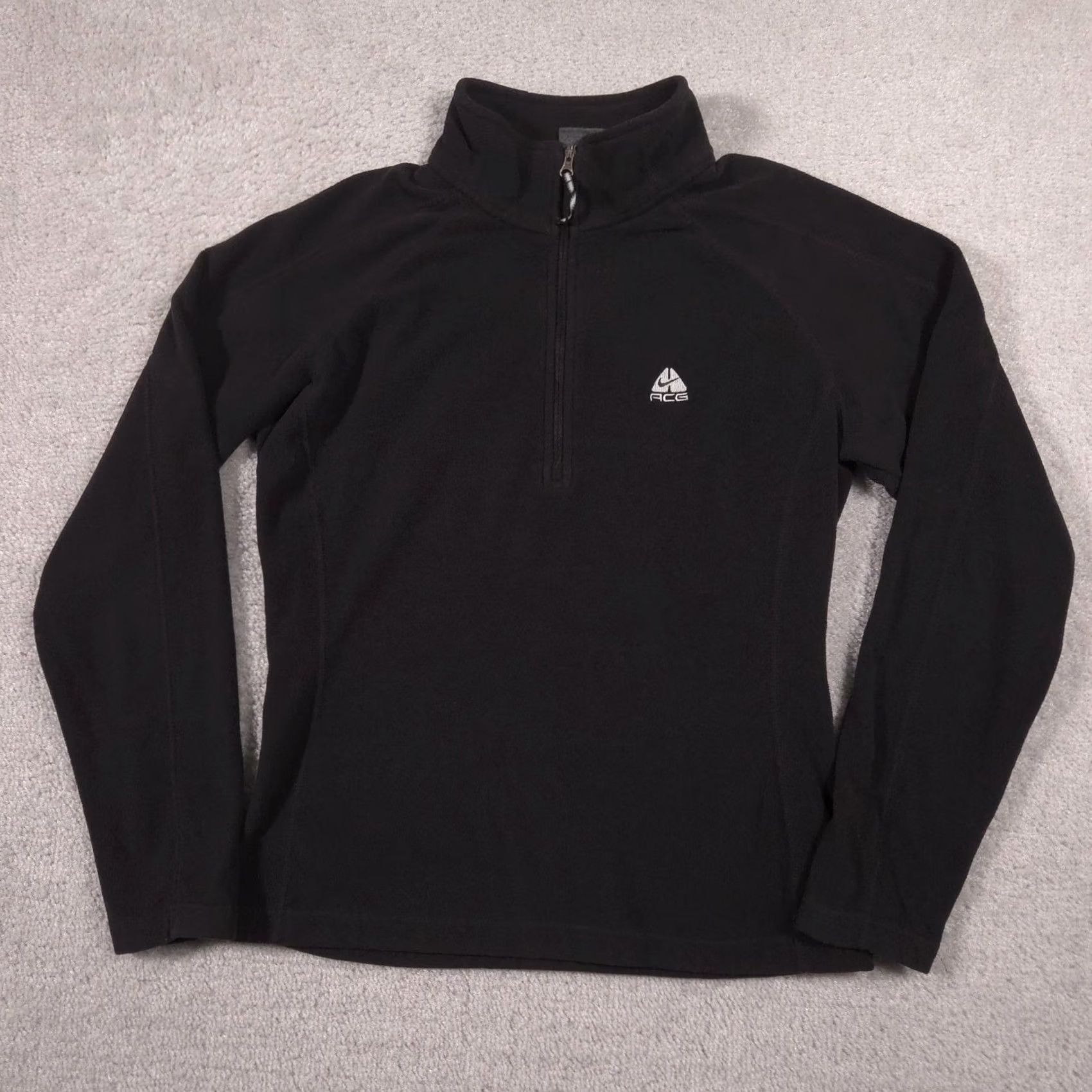 Nike Nike ACG Pullover Womens Small Black Fleece 1/4 Zip Mock Neck Athletic Top Size S / US 4 / IT 40 - 2 Thumbnail