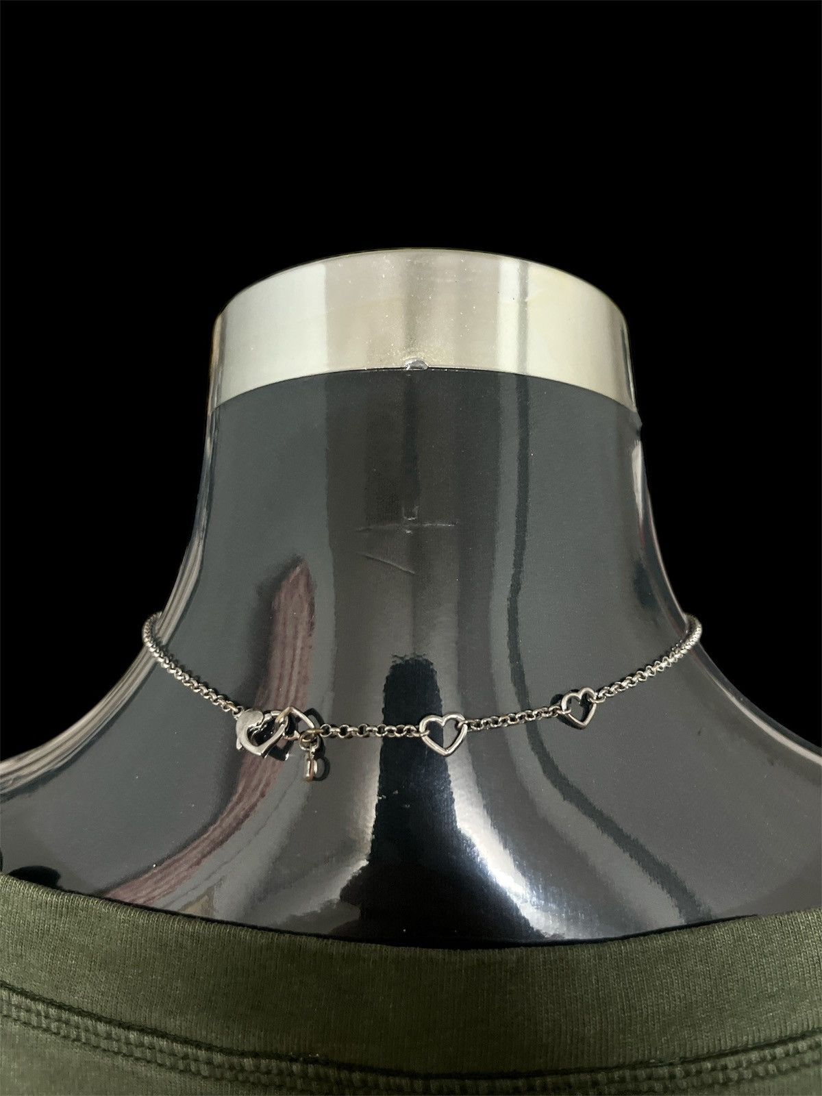 Dior Dior Heart Silver 925 and Crystal D Necklace Size ONE SIZE - 2 Thumbnail